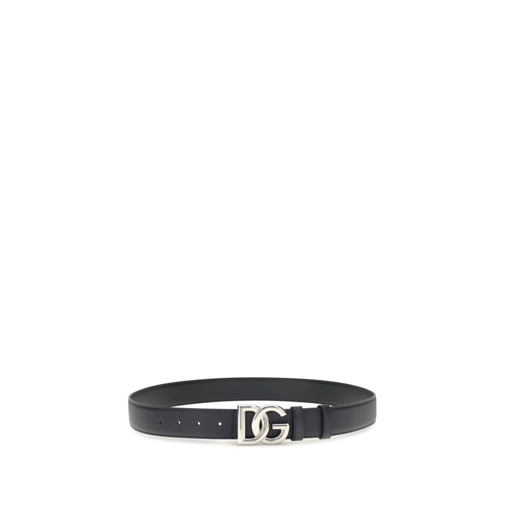 Dolce & Gabbana Black Calf Leather Bos Taurus Regular Belt Dolce & Gabbana