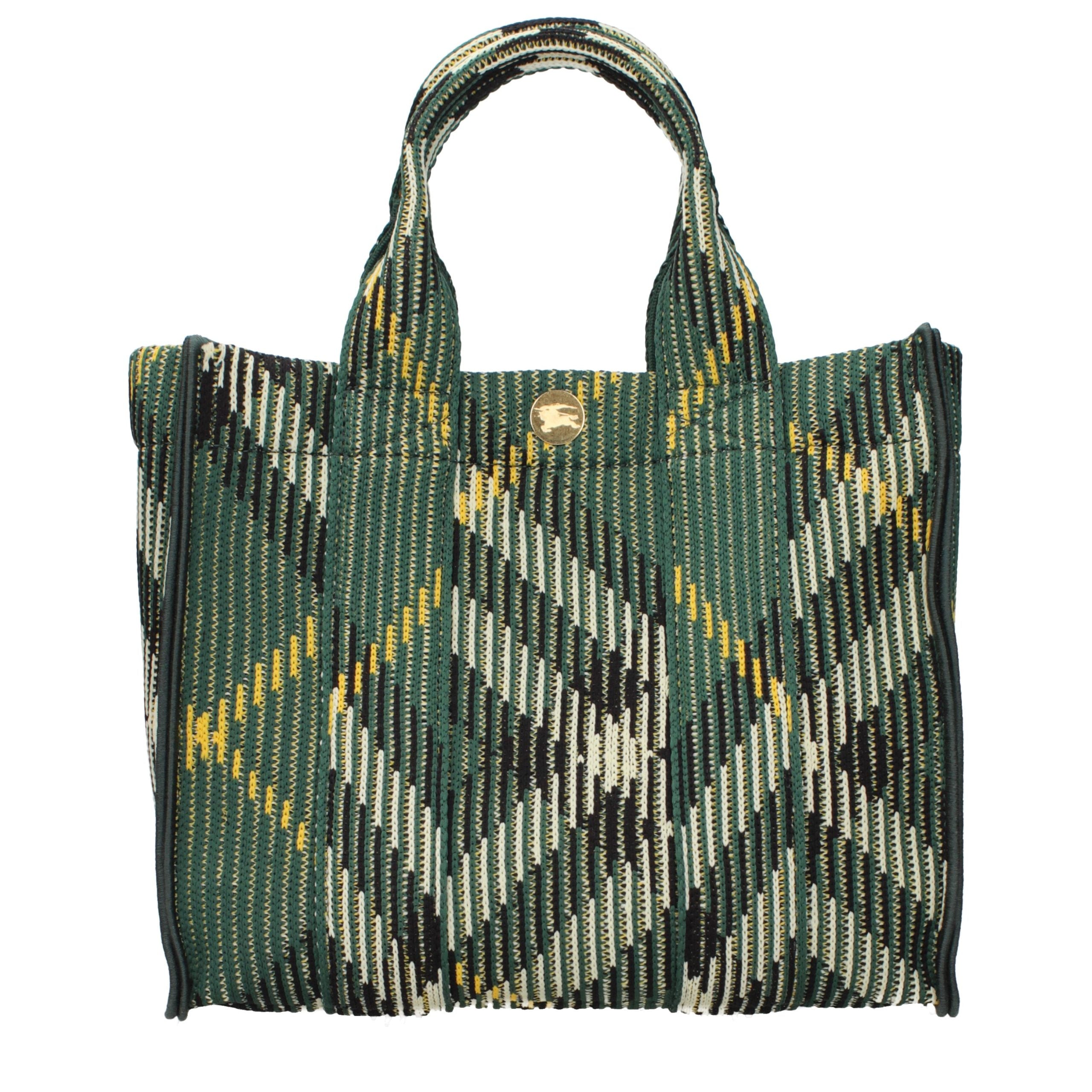 Burberry Green Fabric Handbag Burberry
