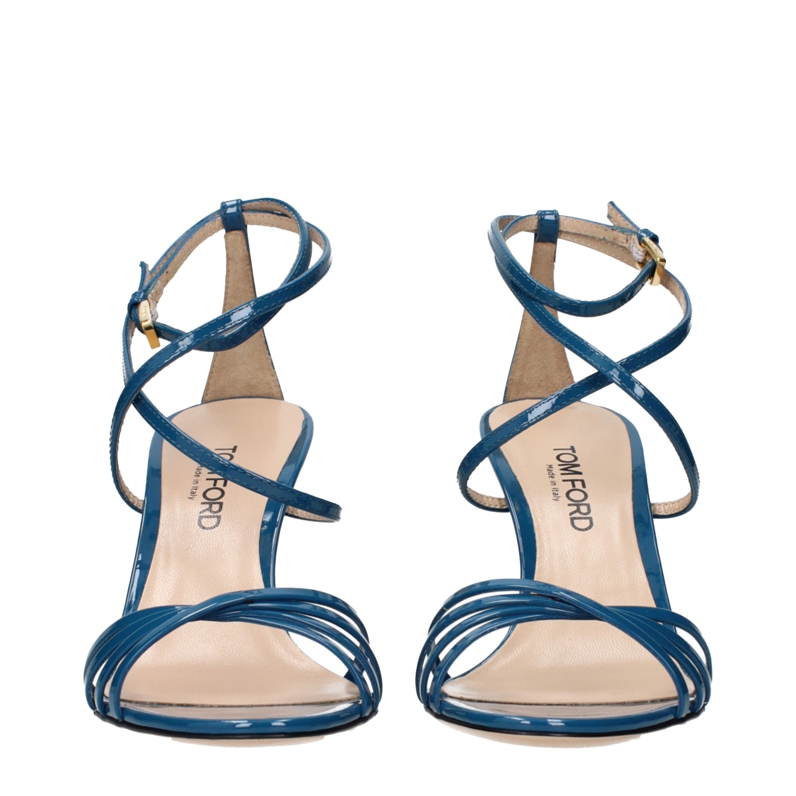 Tom Ford Blue Leather Stiletto Heel Sandals Tom Ford