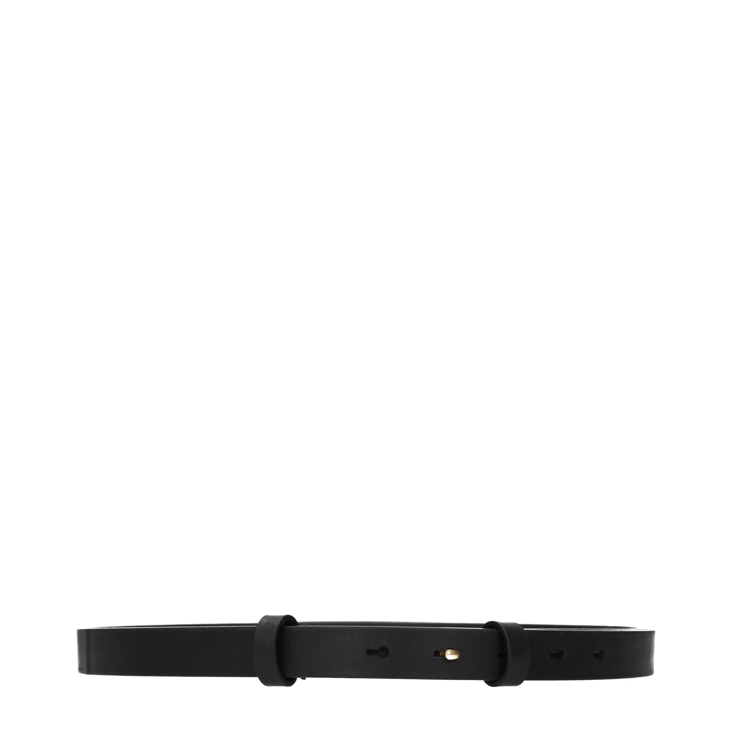 Burberry Black Leather Regular Belt Burberry