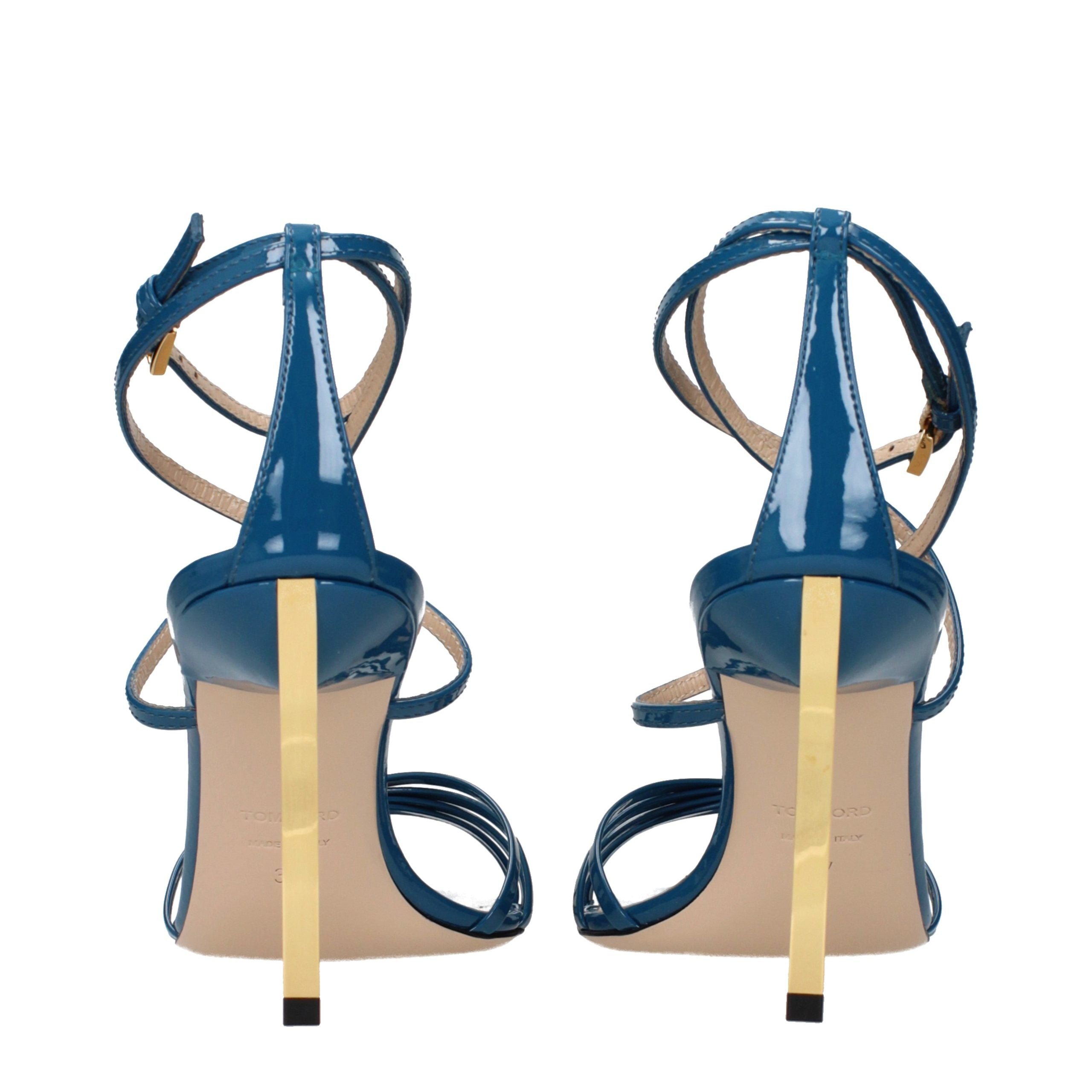 Tom Ford Blue Leather Stiletto Heel Sandals Tom Ford
