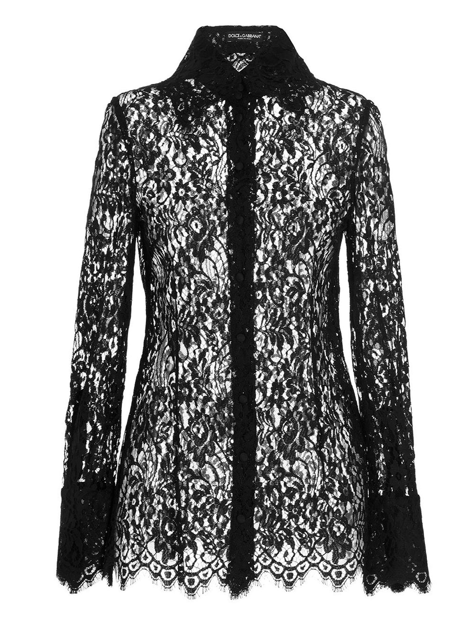 Dolce & Gabbana Black Polyamide Blouse Dolce & Gabbana