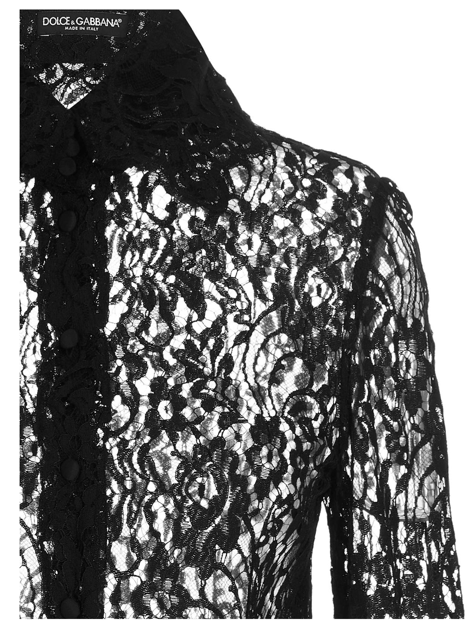 Dolce & Gabbana Black Polyamide Blouse Dolce & Gabbana