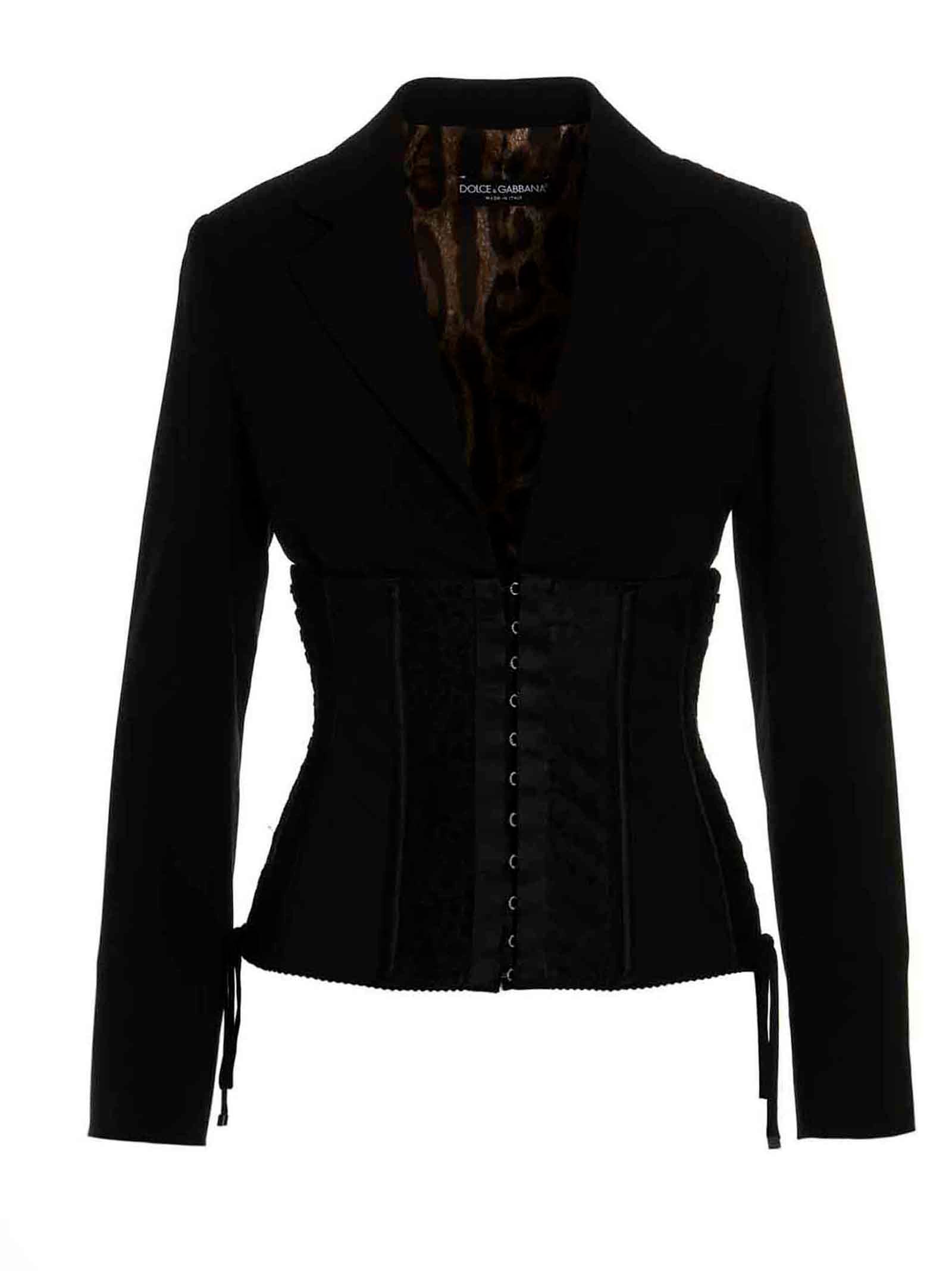 Dolce & Gabbana Black Virgin Wool Blazer Dolce & Gabbana