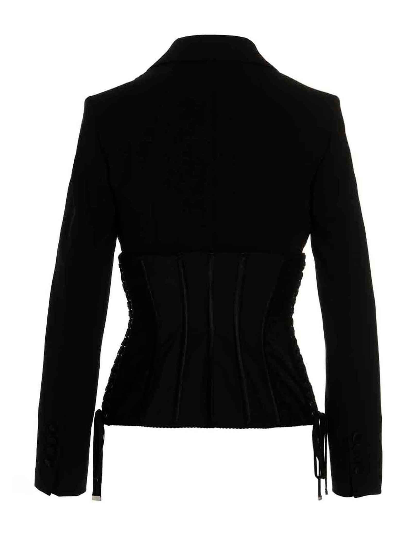 Dolce & Gabbana Black Virgin Wool Blazer Dolce & Gabbana