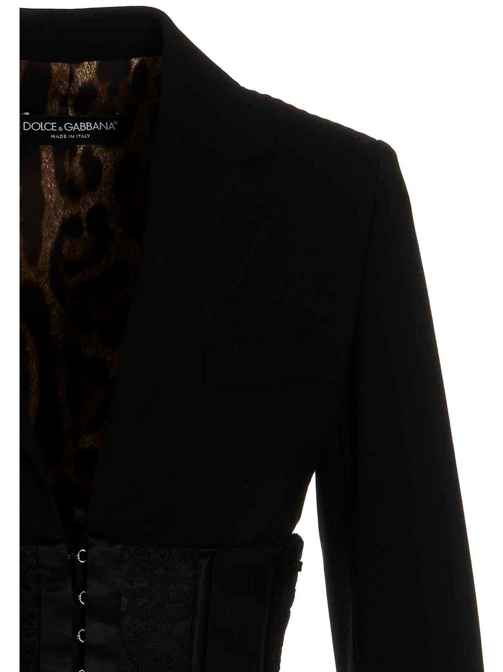 Dolce & Gabbana Black Virgin Wool Blazer Dolce & Gabbana