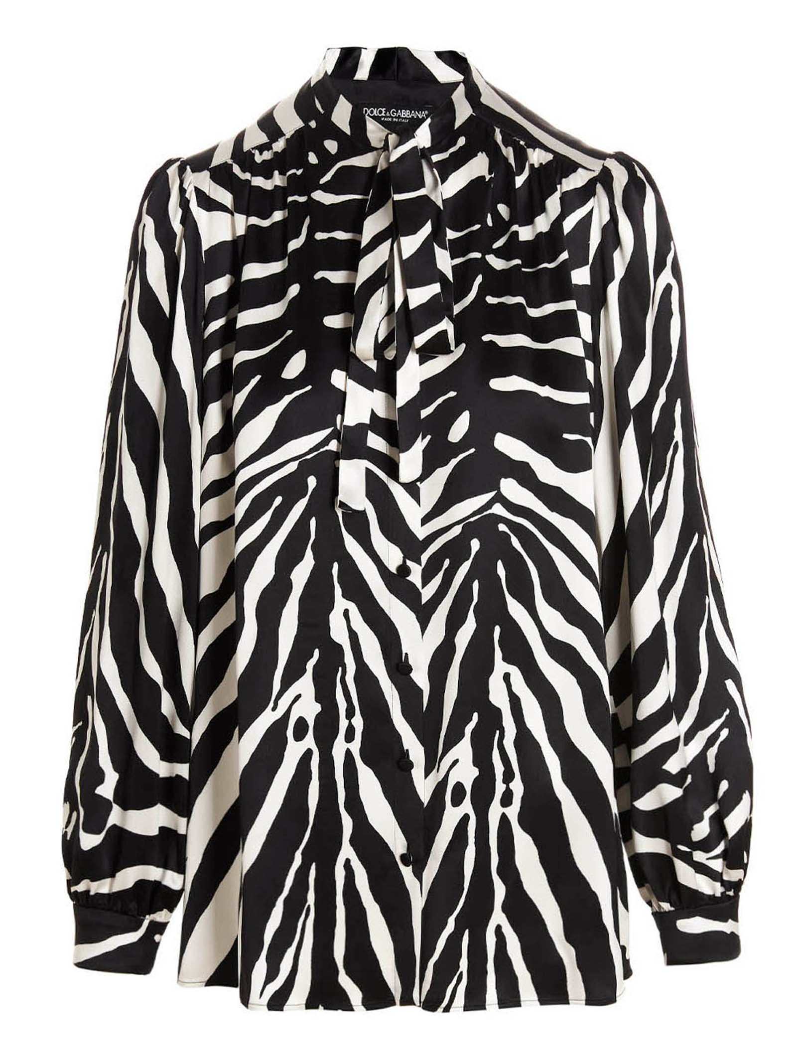 Dolce & Gabbana Bicolor Silk Blouse Dolce & Gabbana