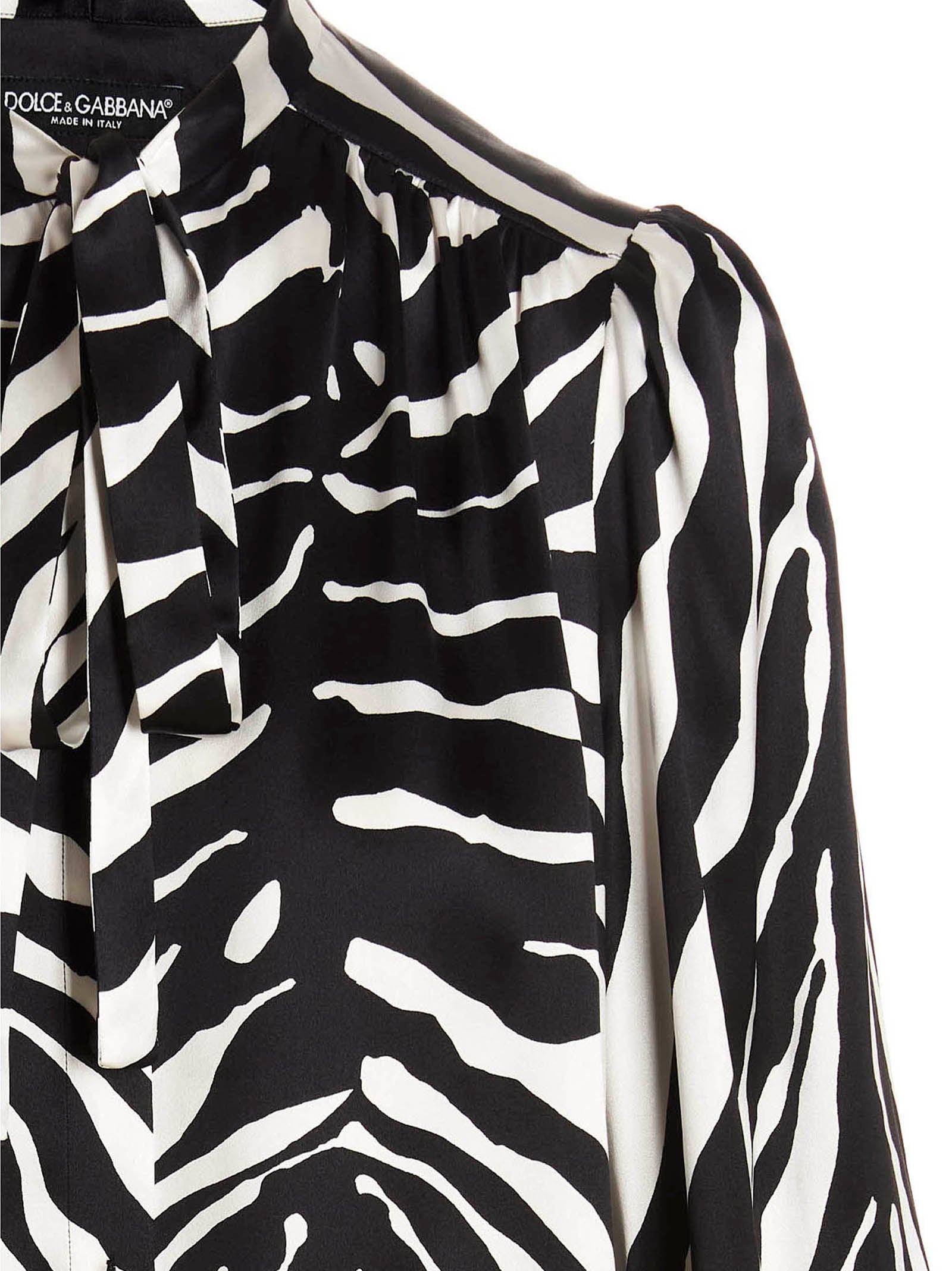 Dolce & Gabbana Bicolor Silk Blouse Dolce & Gabbana