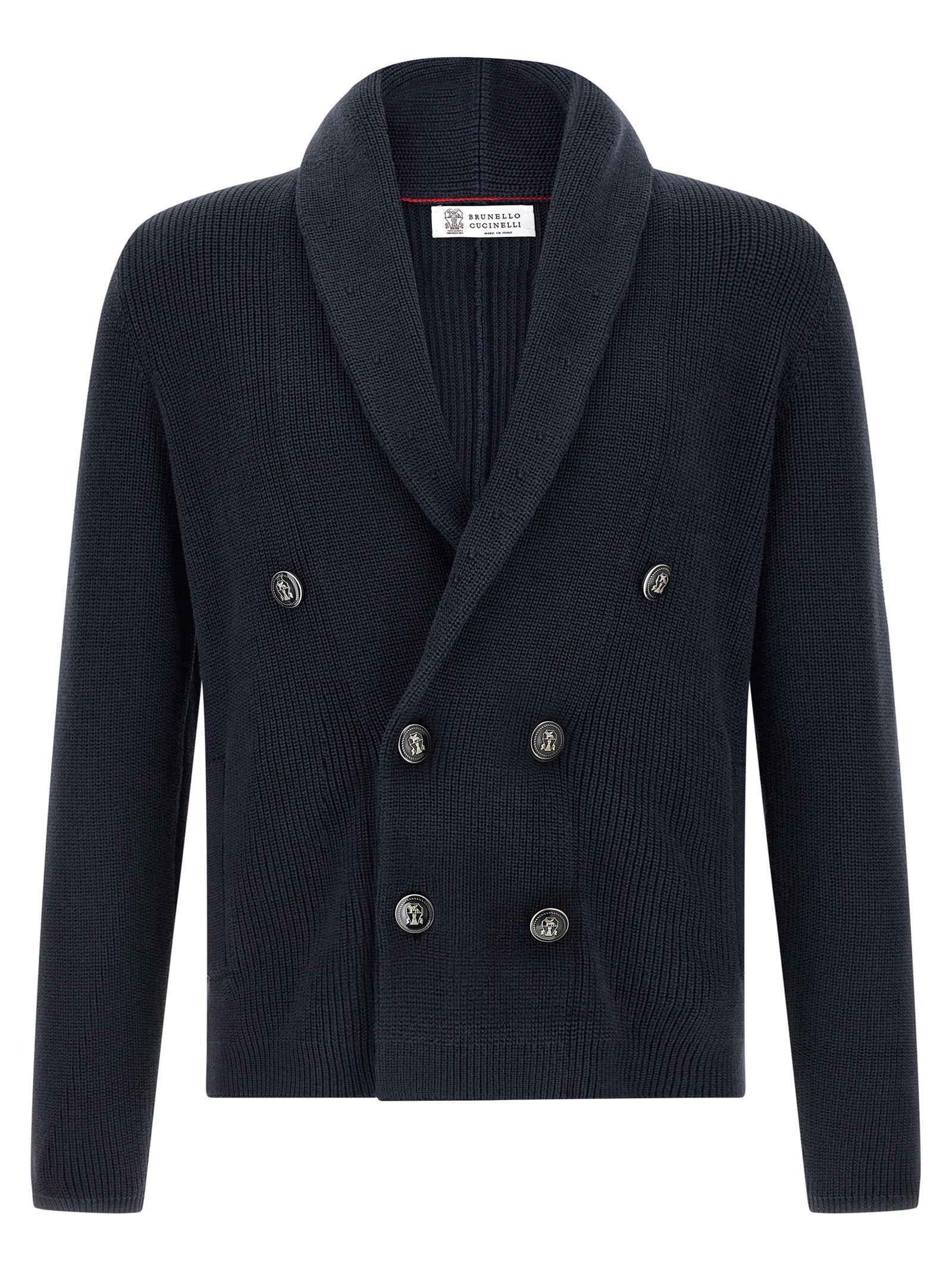 Brunello Cucinelli Blue Cotton Cardigan