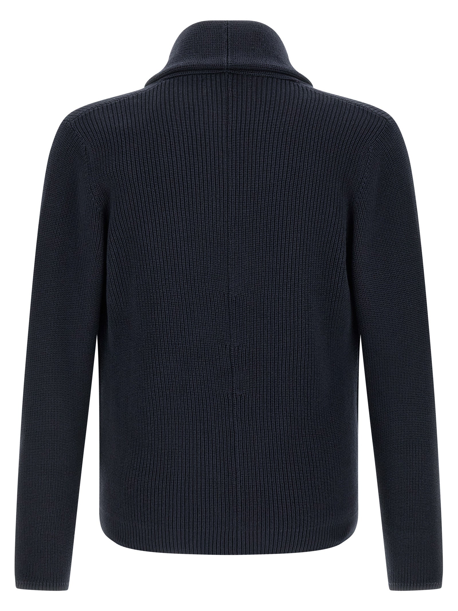 Brunello Cucinelli Blue Cotton Cardigan