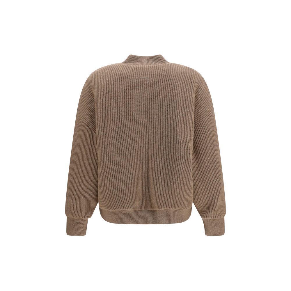 Brunello Cucinelli Beige Cashmere Bomber Brunello Cucinelli
