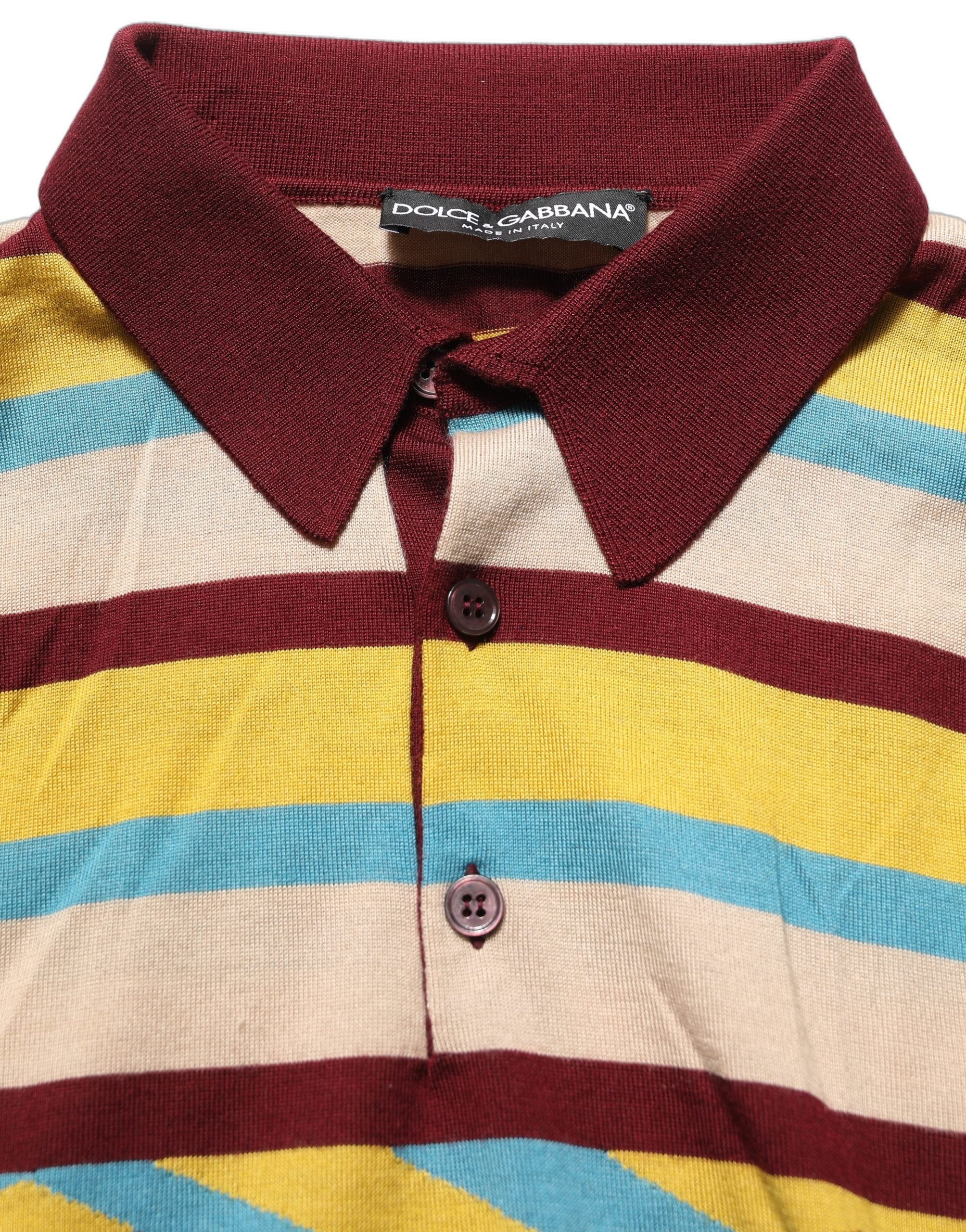 Dolce & Gabbana Multicolor Knitted Cashmere Pullover Sweater Dolce & Gabbana