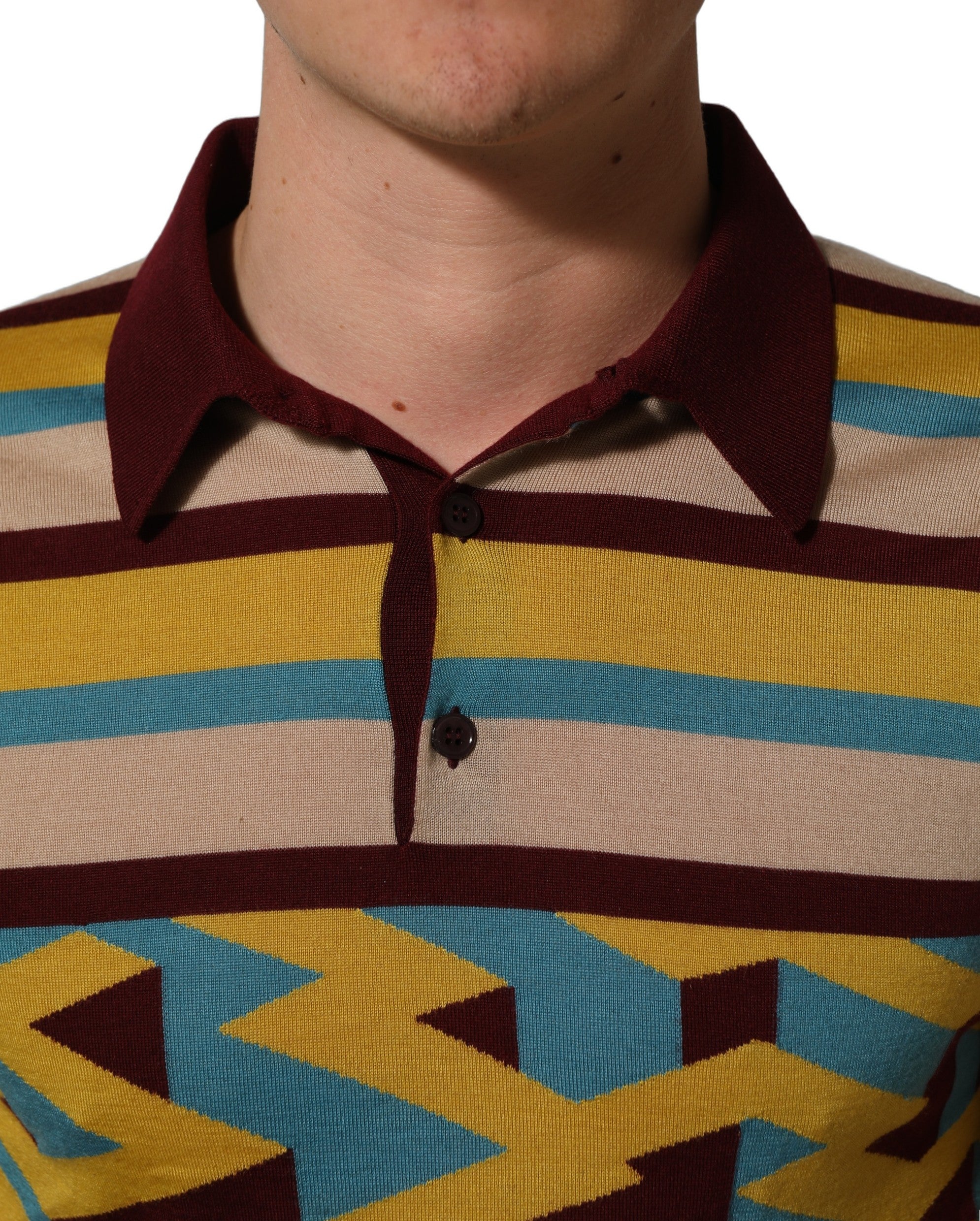 Dolce & Gabbana Multicolor Knitted Cashmere Pullover Sweater Dolce & Gabbana