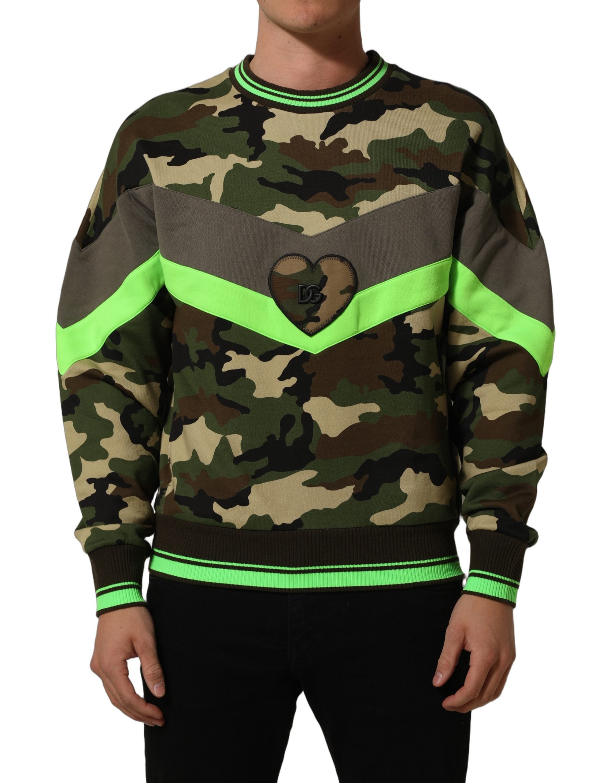 Dolce & Gabbana Multicolor Camouflage Sweatshirt Men Sweater Dolce & Gabbana