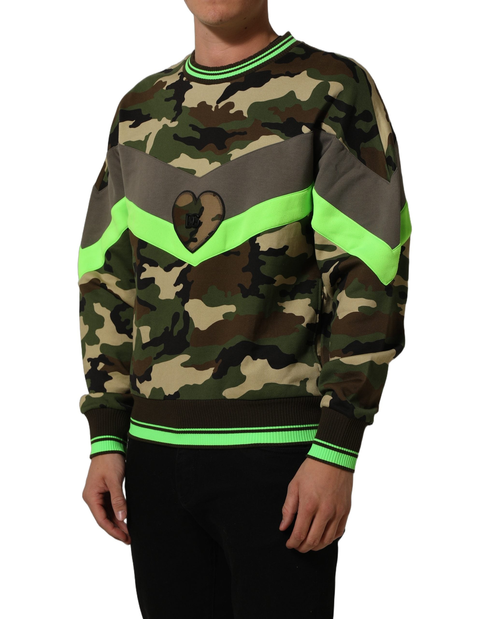 Dolce & Gabbana Multicolor Camouflage Sweatshirt Men Sweater Dolce & Gabbana