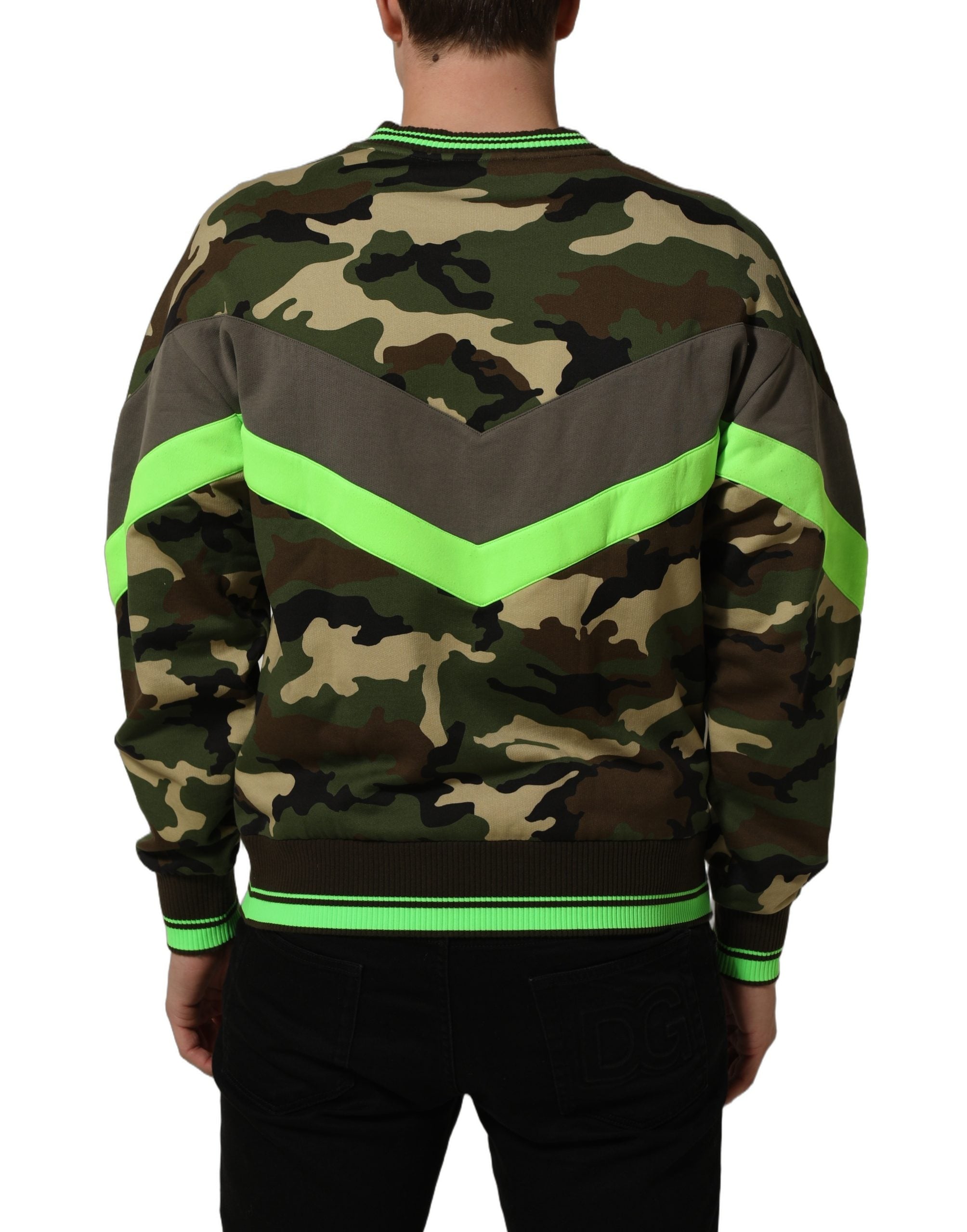 Dolce & Gabbana Multicolor Camouflage Sweatshirt Men Sweater Dolce & Gabbana