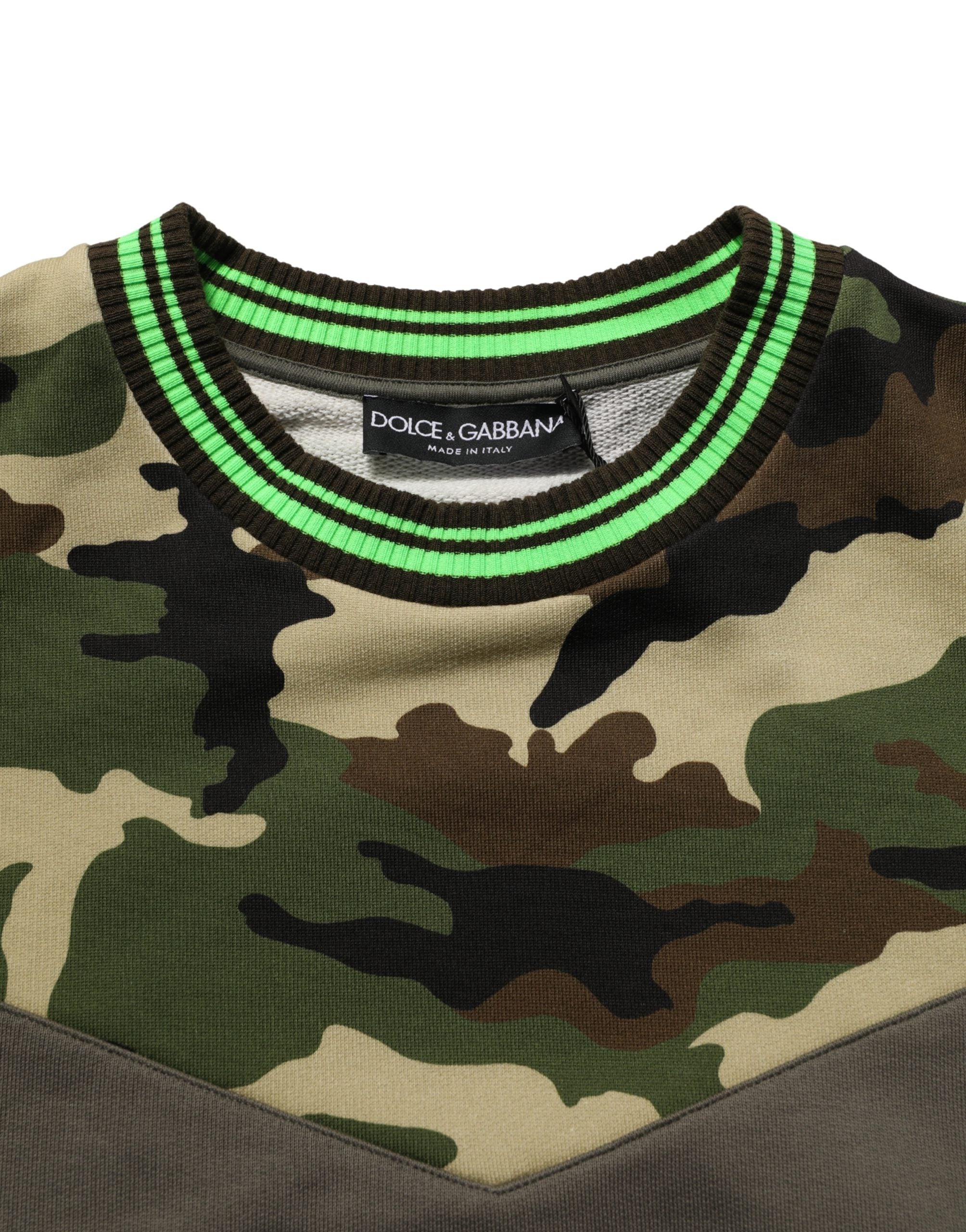 Dolce & Gabbana Multicolor Camouflage Sweatshirt Men Sweater Dolce & Gabbana