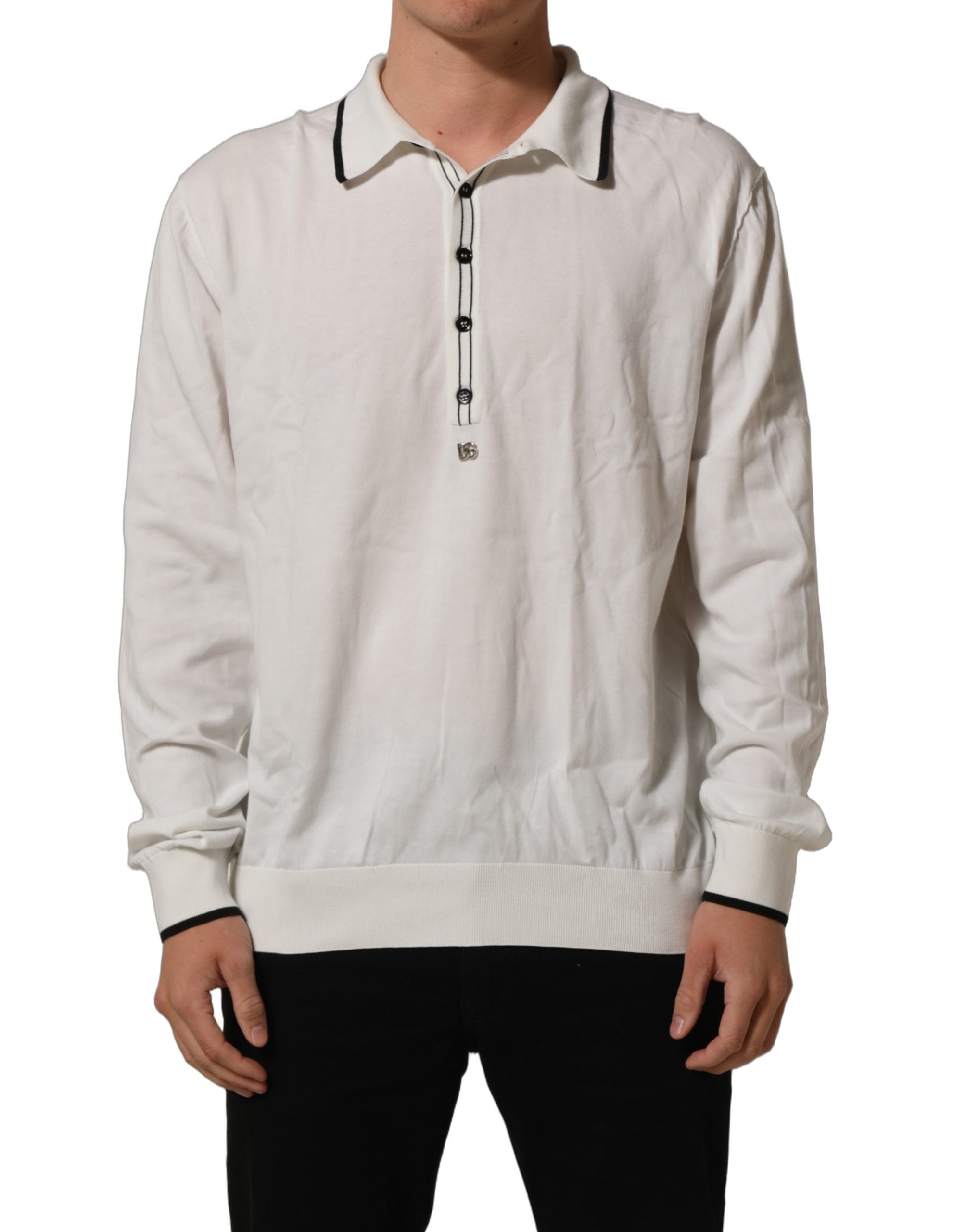 Dolce & Gabbana Black Leaf Print Silk Men Crew Neck T-shirt Dolce & Gabbana