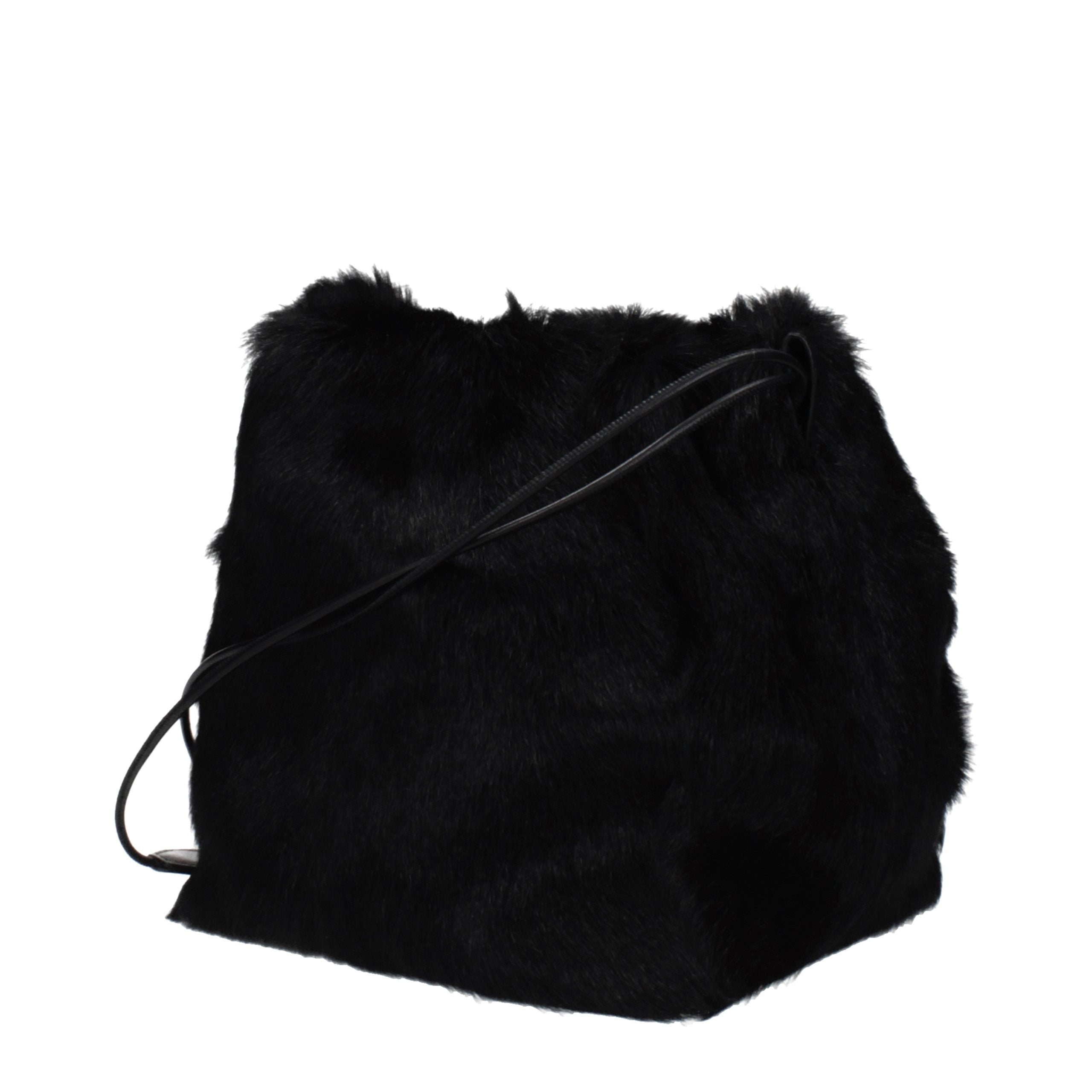 Jil Sander Black Fur Shoulder Bag Jil Sander