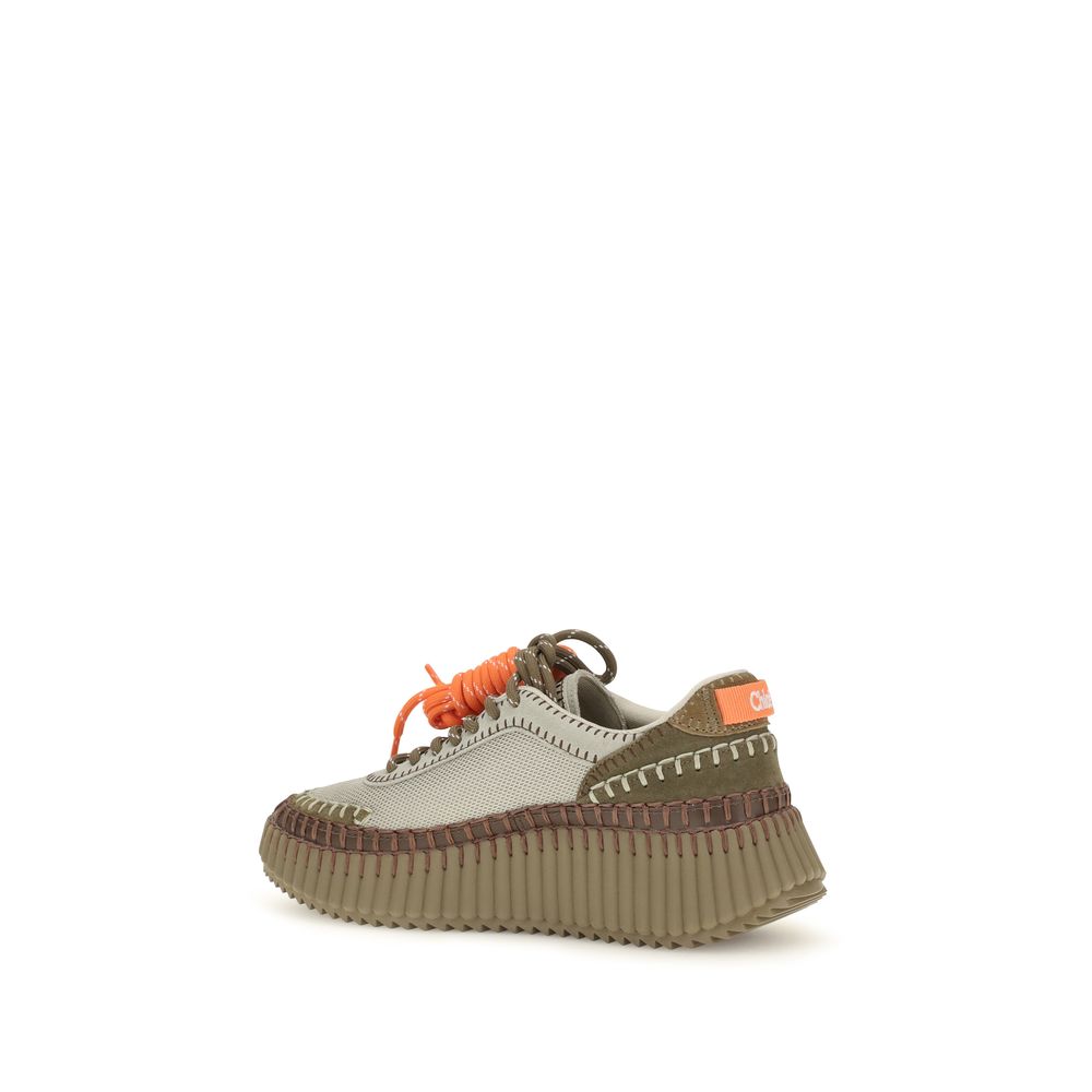 Chloé Bicolor Polyurethane Athletic Sneakers Chloé