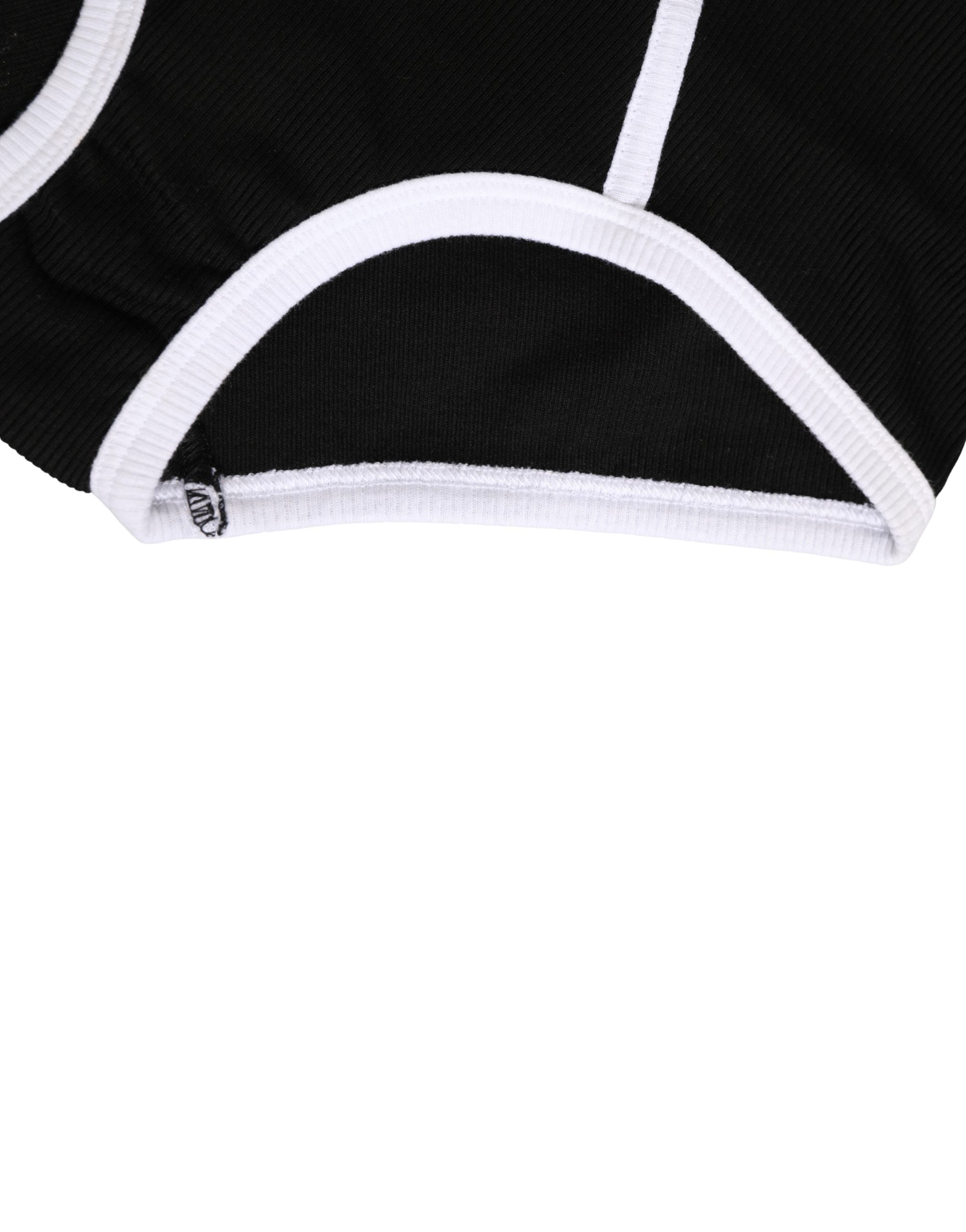 Dolce & Gabbana Black White Logo Waistband Coulotte Panty Underwear Dolce & Gabbana