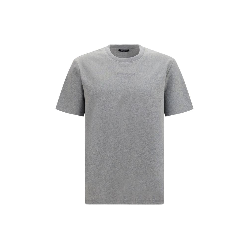 Balmain Gray Cotton T-Shirt Balmain