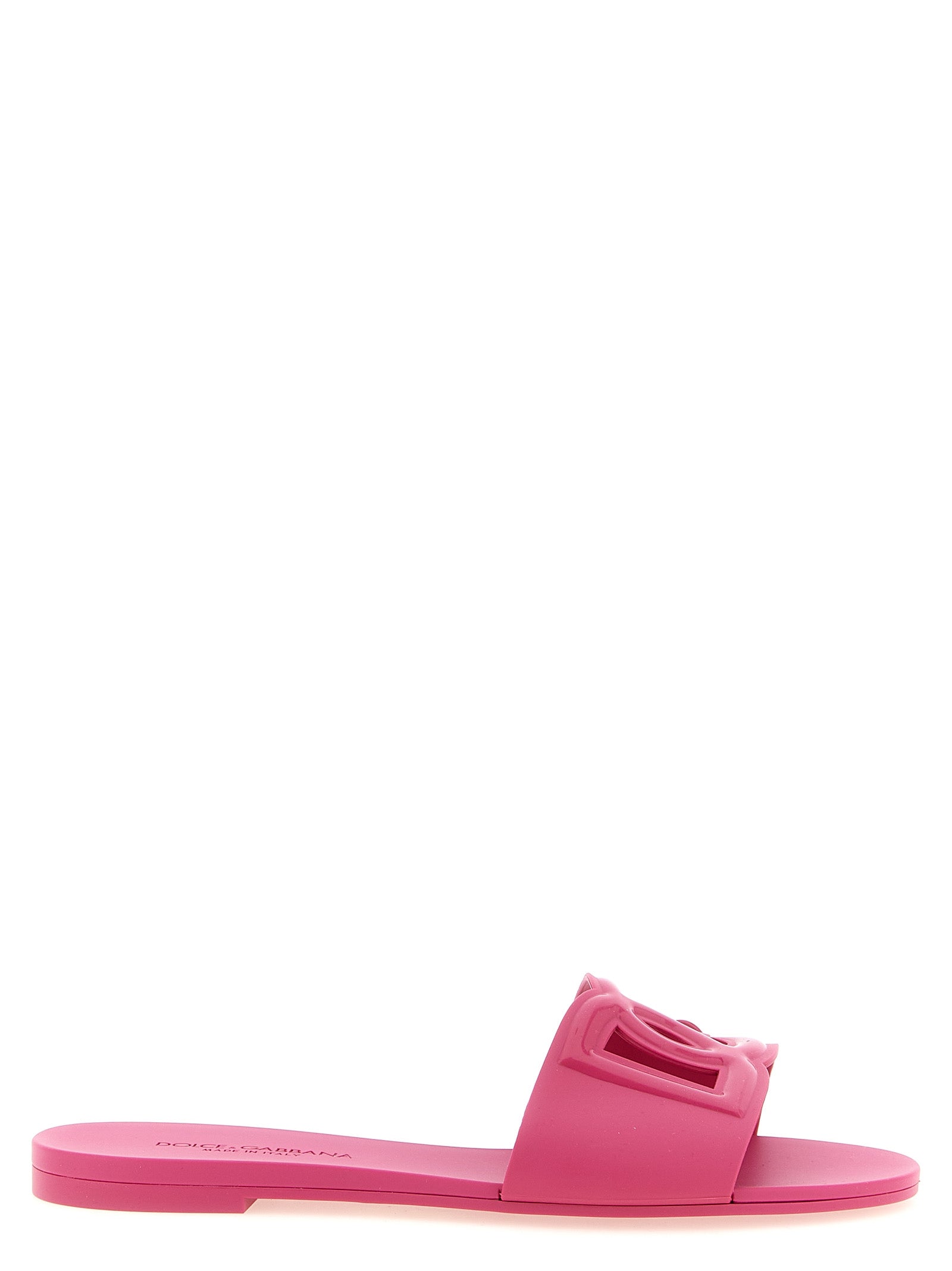 Dolce & Gabbana Fuchsia Polyurethane Slides Dolce & Gabbana