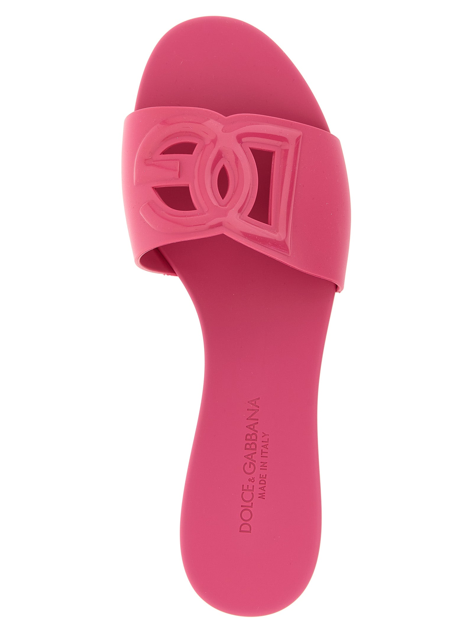 Dolce & Gabbana Fuchsia Polyurethane Slides Dolce & Gabbana