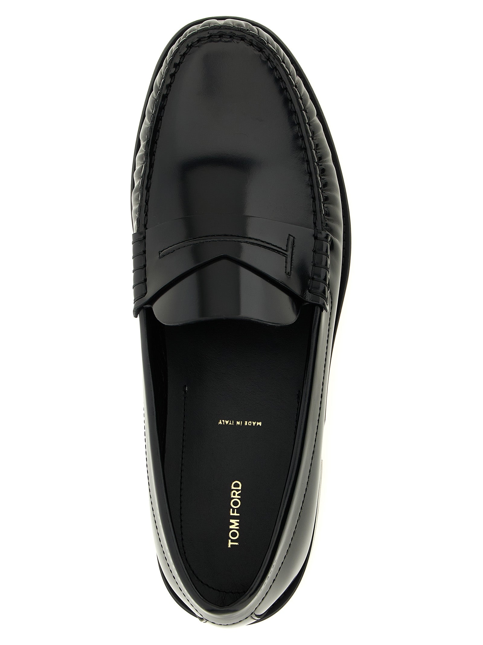 Tom Ford Black Calfskin Slip-On Loafers Tom Ford