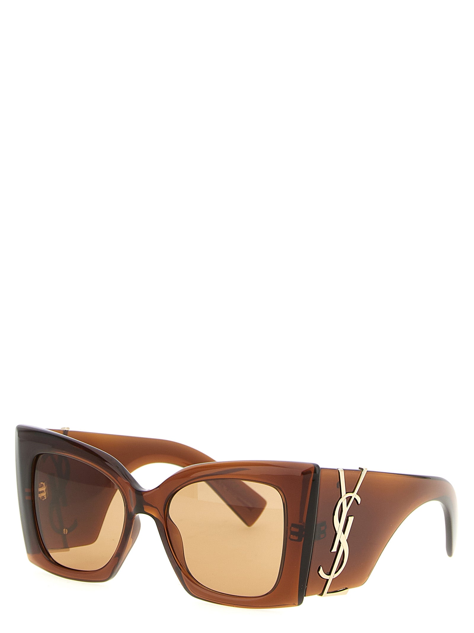 Saint Laurent Brown Acetate Sunglasses Saint Laurent