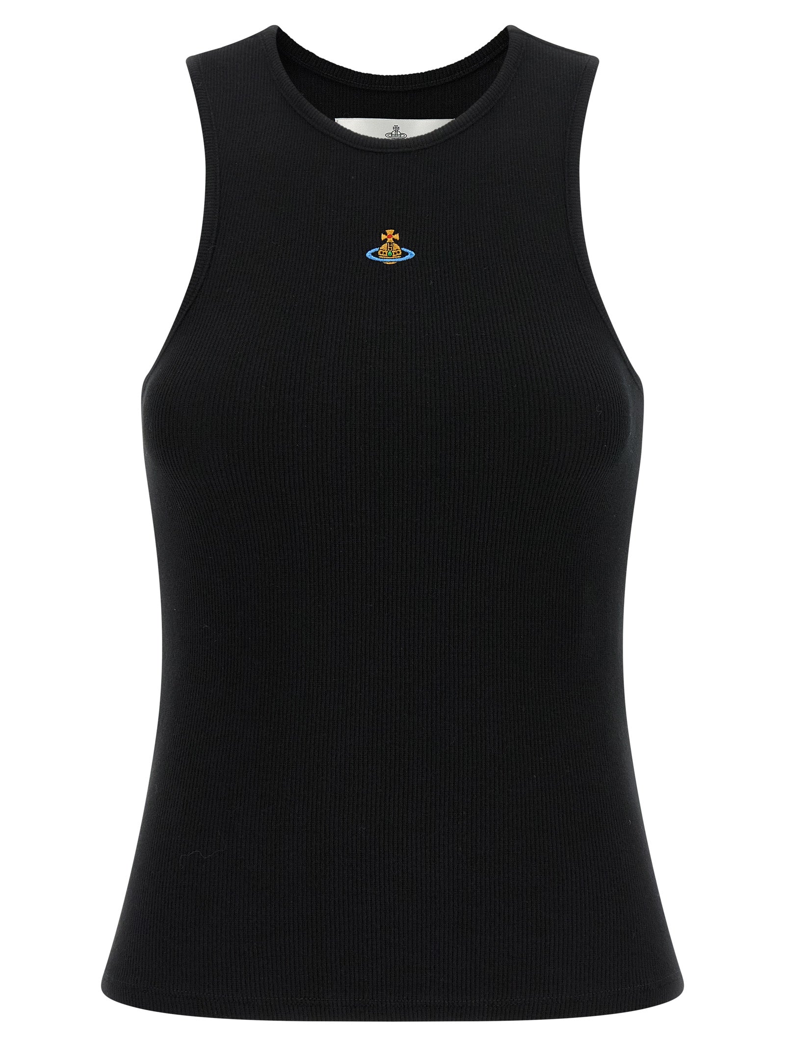 Vivienne Westwood Black Cotton Sleeveles T-Shirt Vivienne Westwood