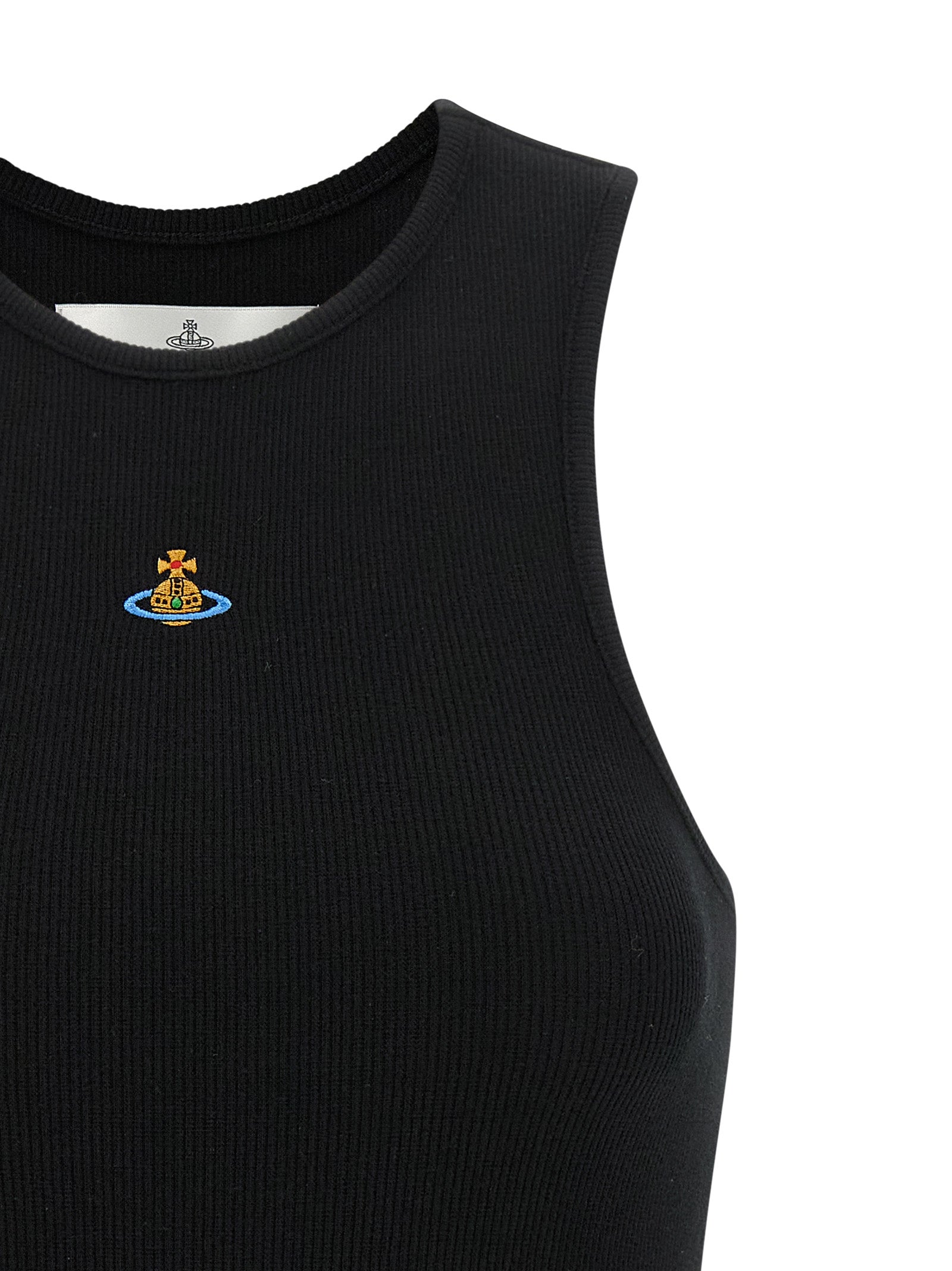 Vivienne Westwood Black Cotton Sleeveles T-Shirt Vivienne Westwood