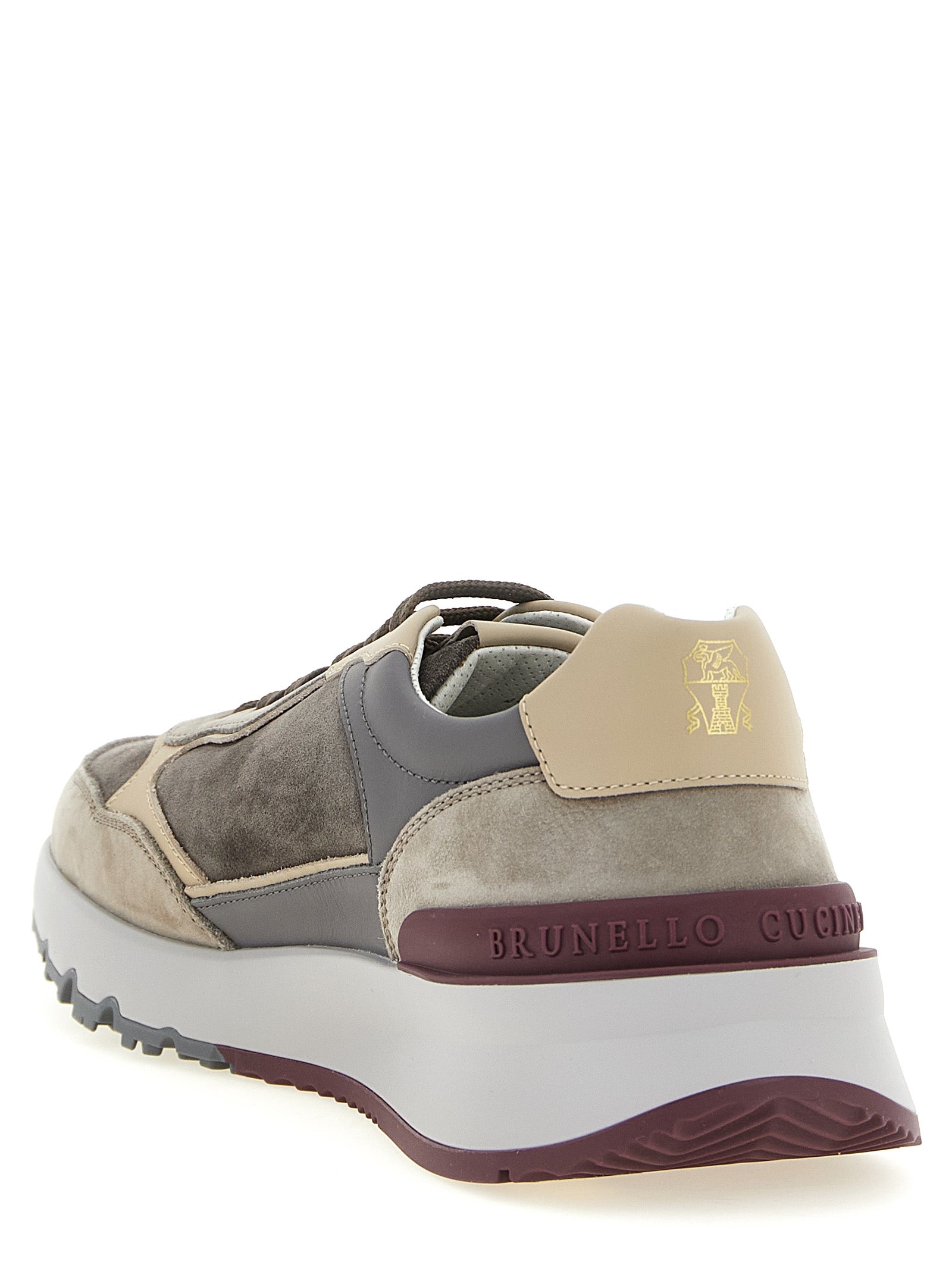Brunello Cucinelli Multicolor Calfskin Athletic Sneakers Brunello Cucinelli
