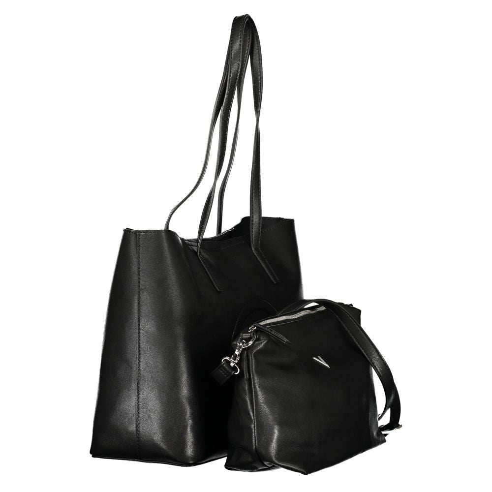 Mario Valentino Nero Poliuretano Women's Bag with Adjustable Strap Mario Valentino