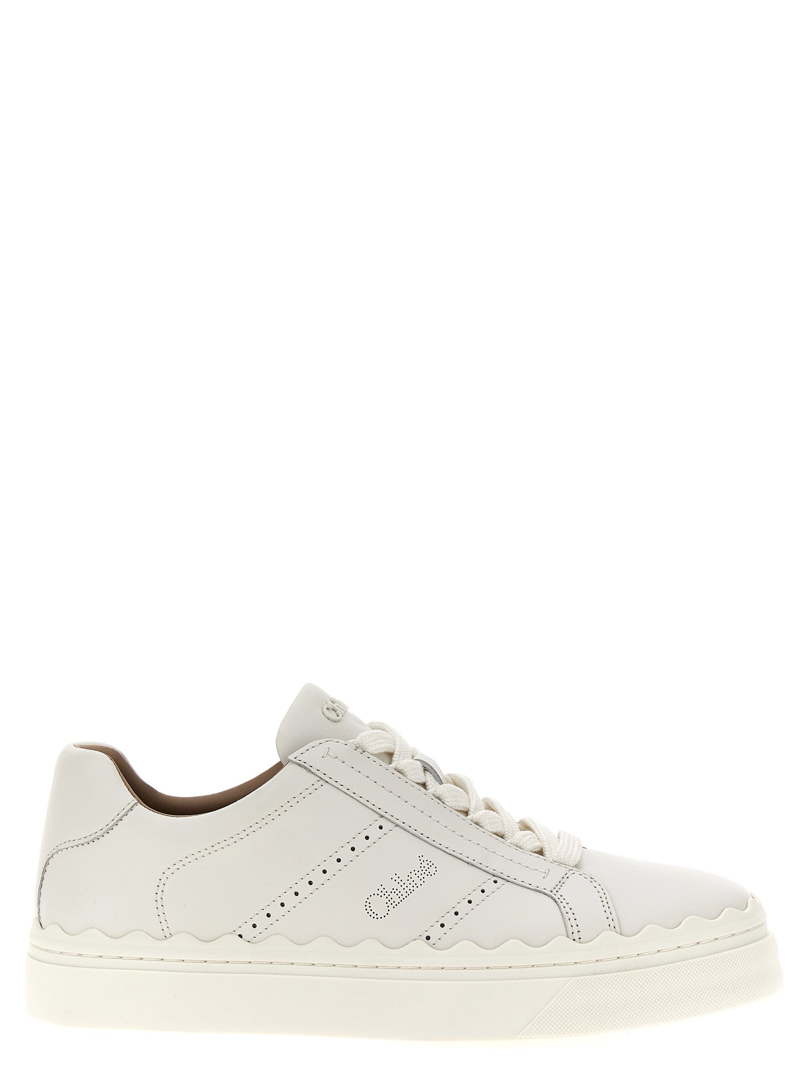 Chloé White Leather Low Top Sneakers Chloé