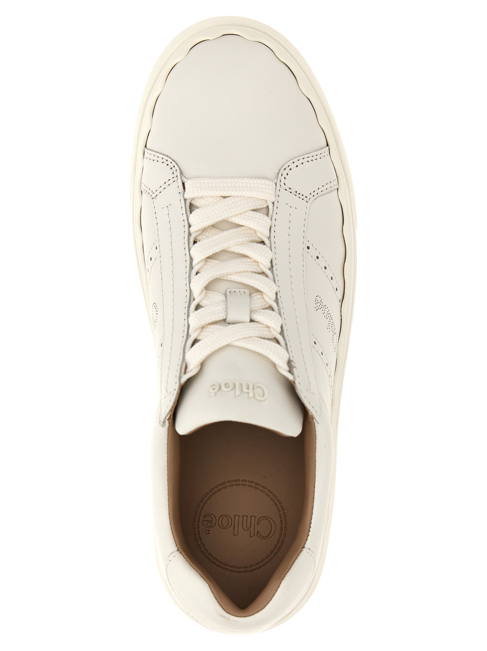 Chloé White Leather Low Top Sneakers Chloé