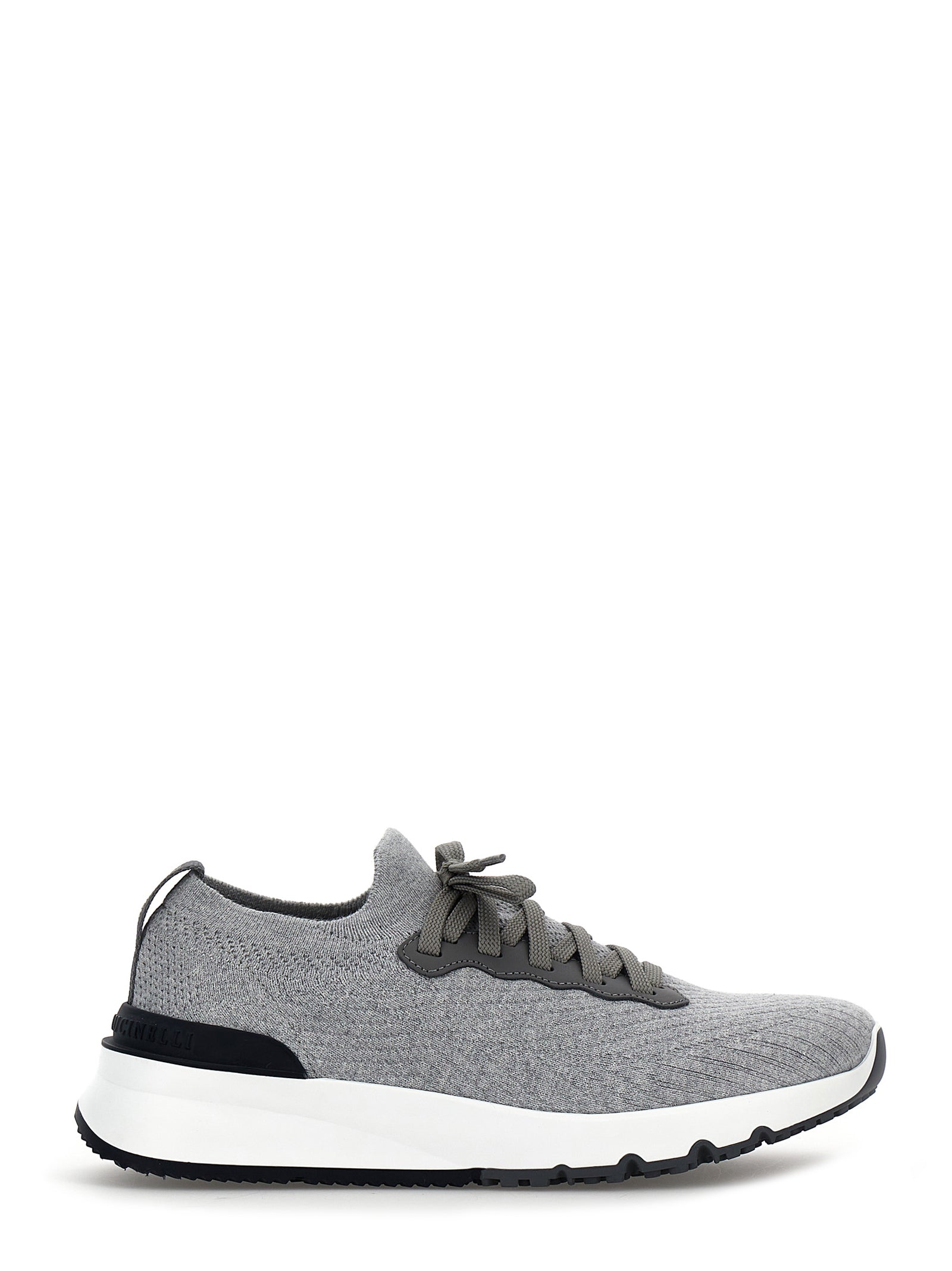Brunello Cucinelli Gray Cotton Athletic Sneakers Brunello Cucinelli