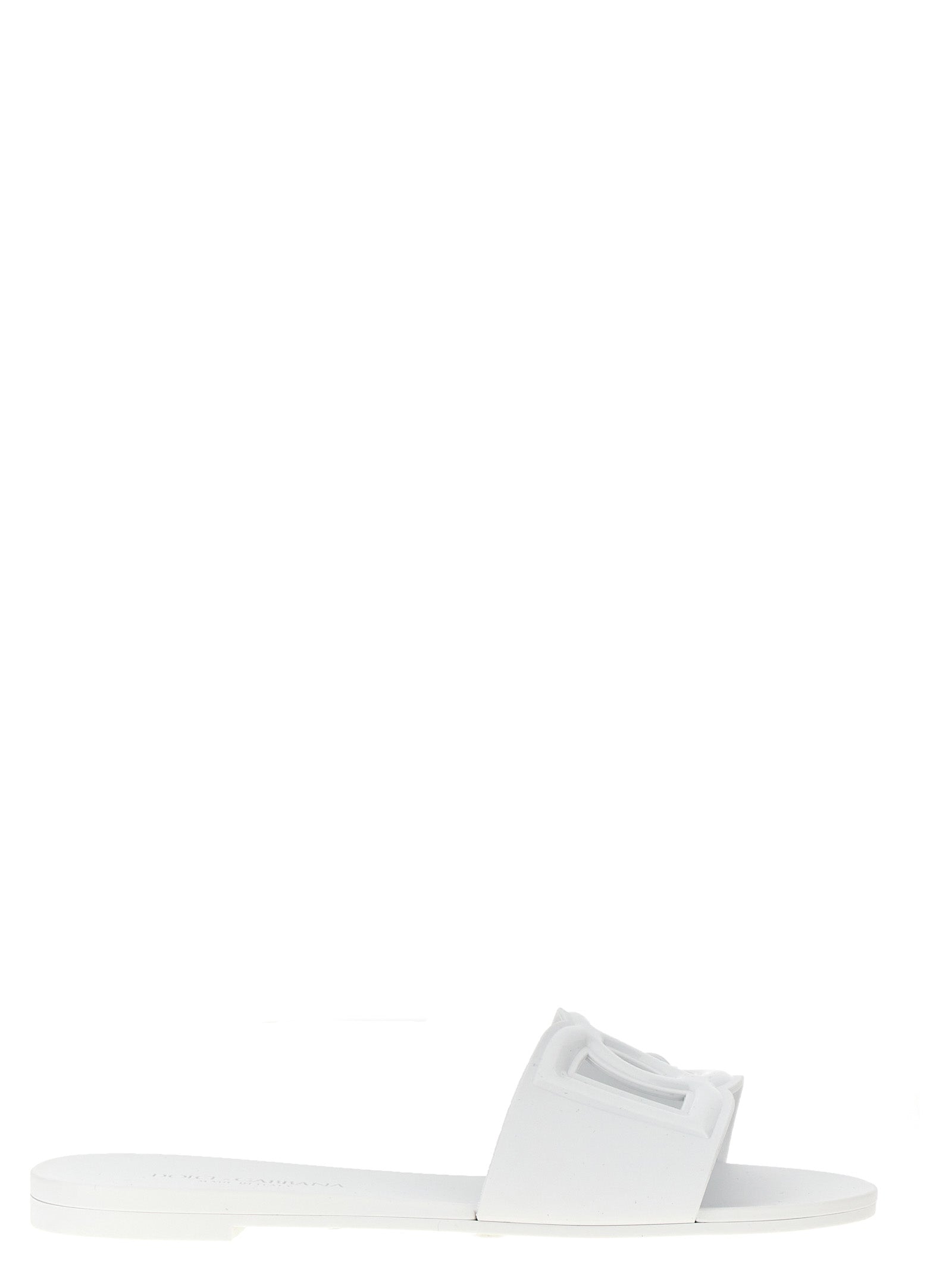 Dolce & Gabbana White Plastic Slides Dolce & Gabbana