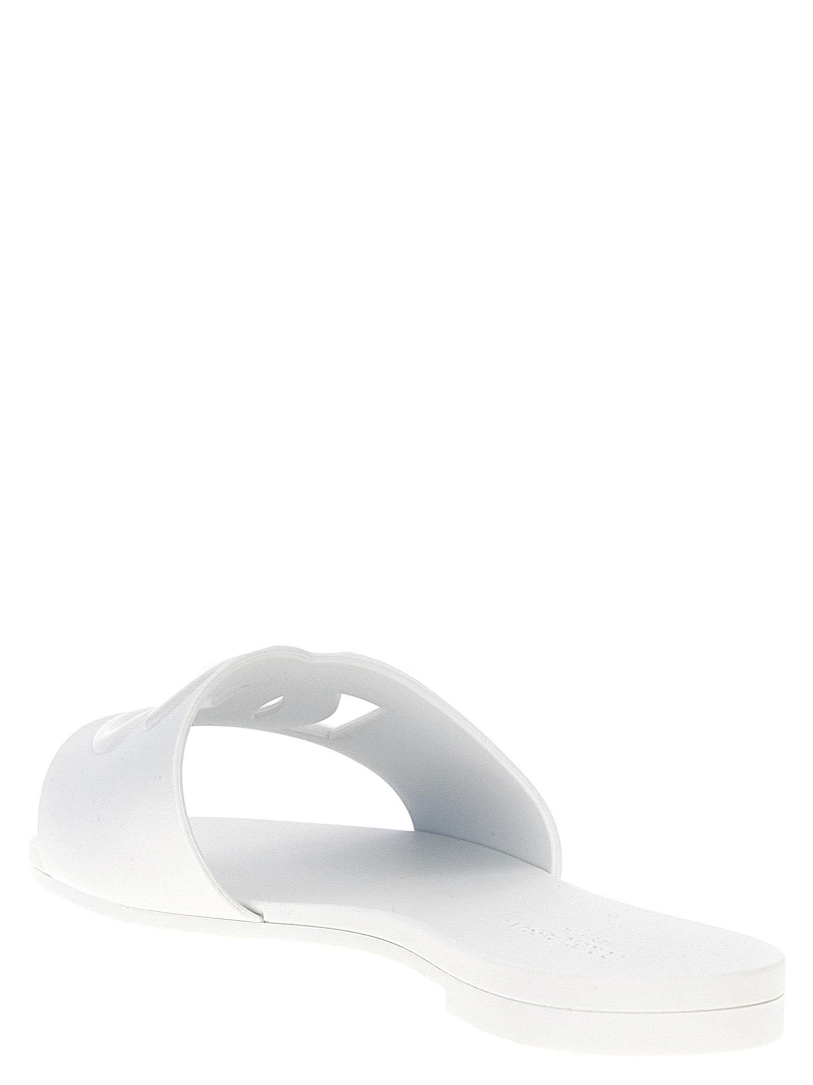 Dolce & Gabbana White Plastic Slides Dolce & Gabbana
