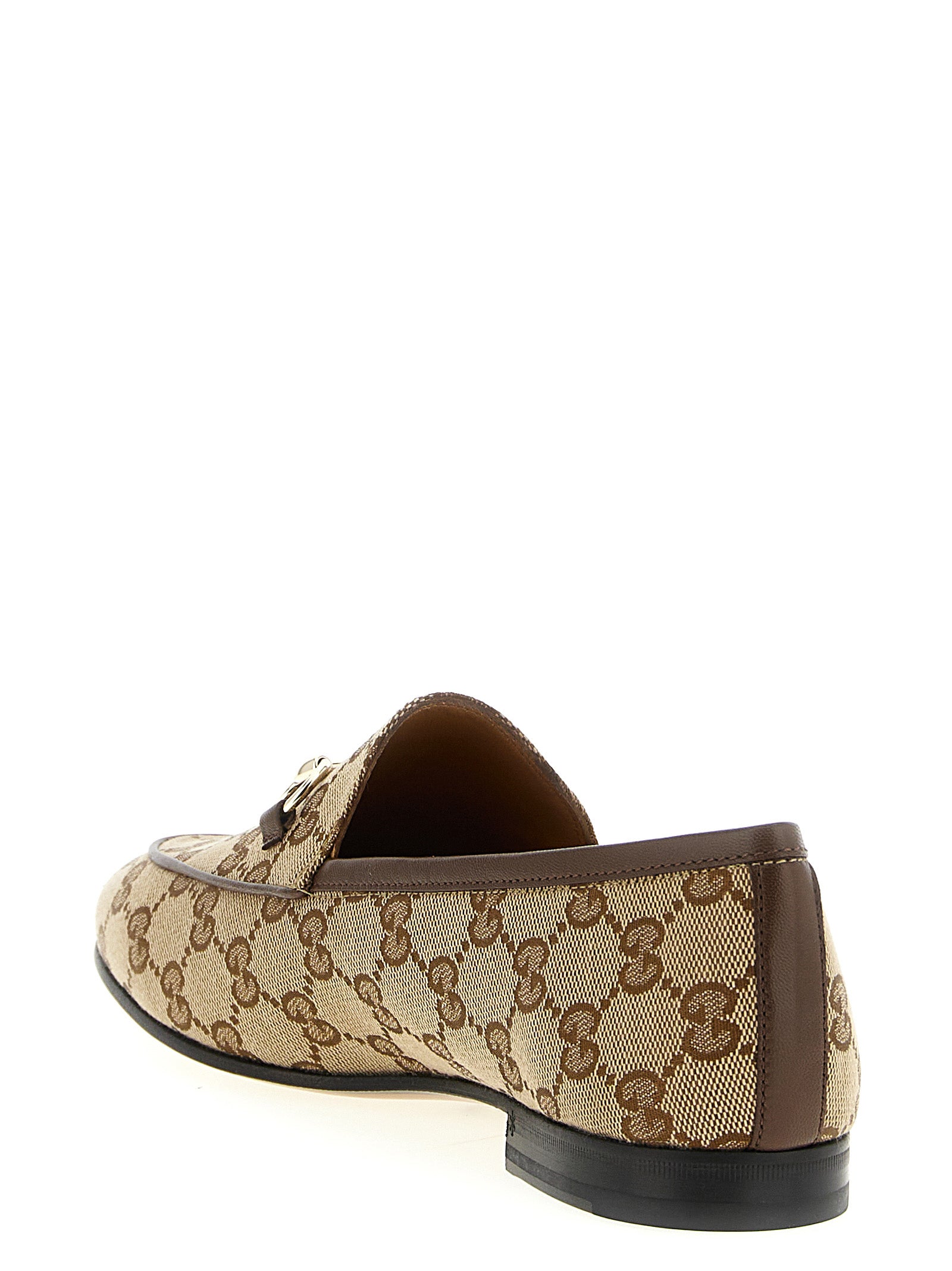 Gucci Beige Polyester Slip-On Loafers Gucci