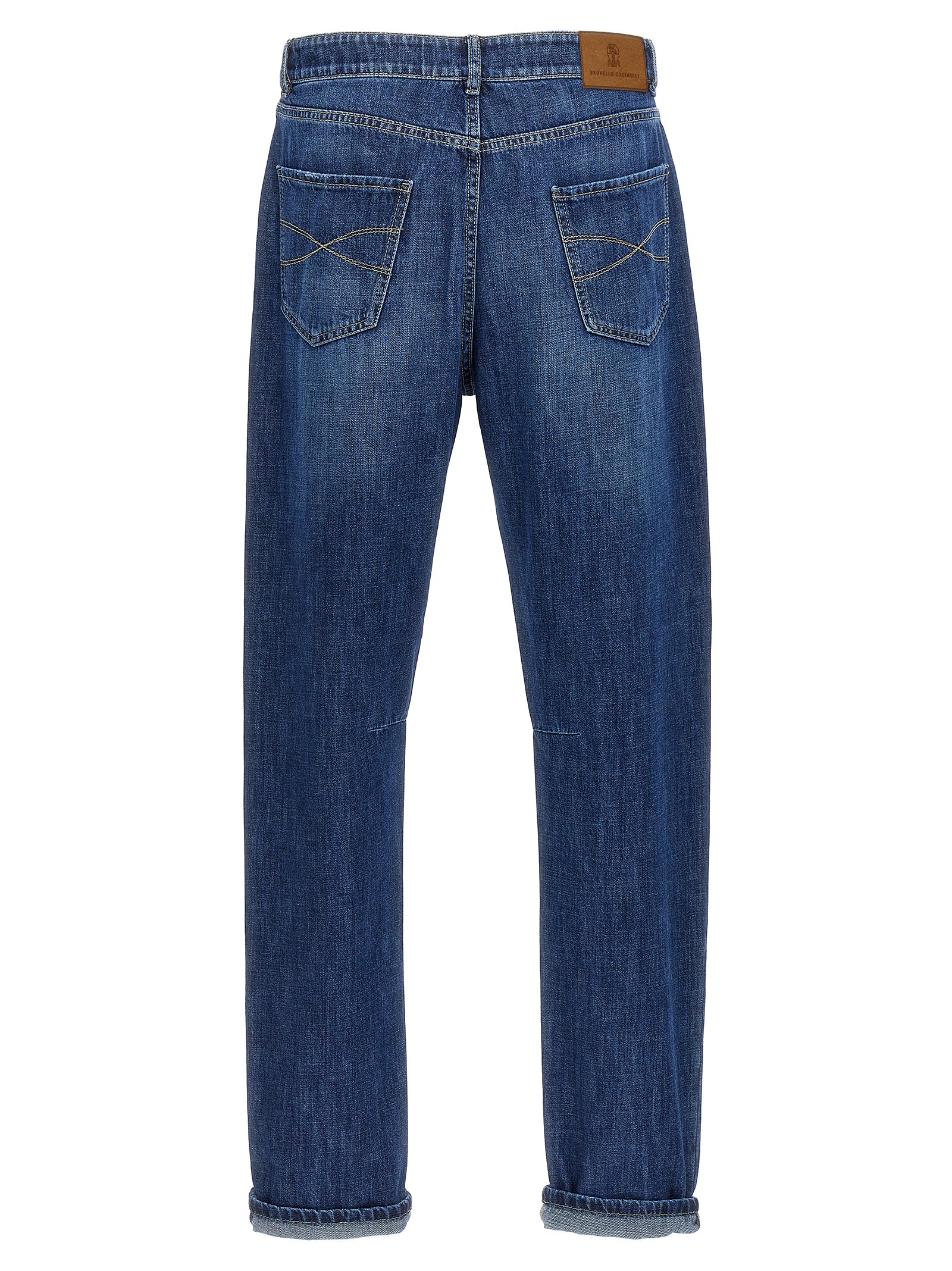 Brunello Cucinelli Blue Cotton Relaxed Fit Jeans Brunello Cucinelli