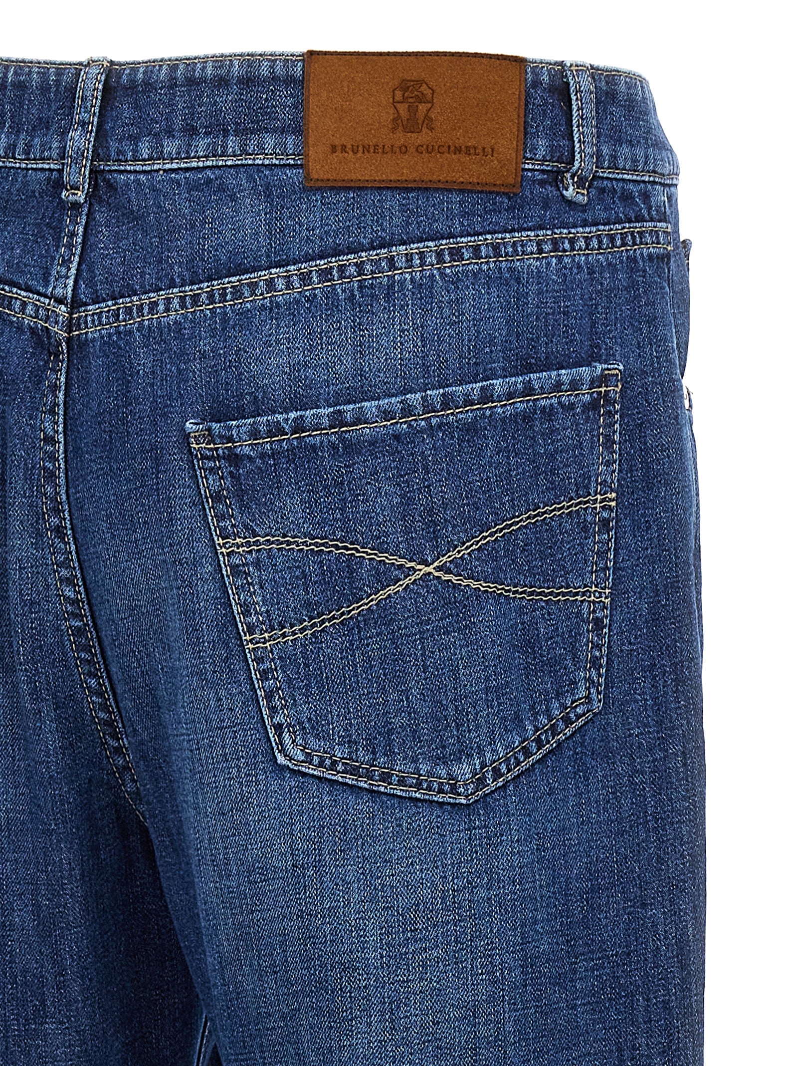 Brunello Cucinelli Blue Cotton Relaxed Fit Jeans Brunello Cucinelli