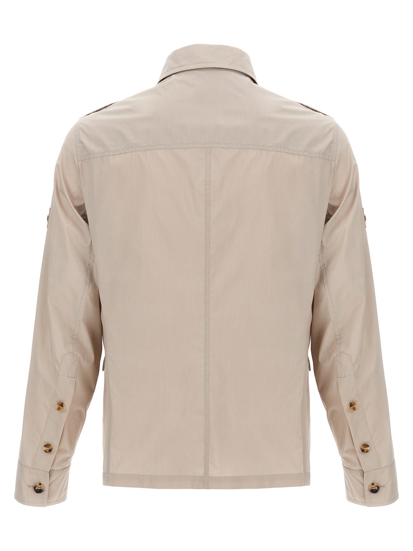Brunello Cucinelli Beige Cotton Full-Length Jacket Brunello Cucinelli