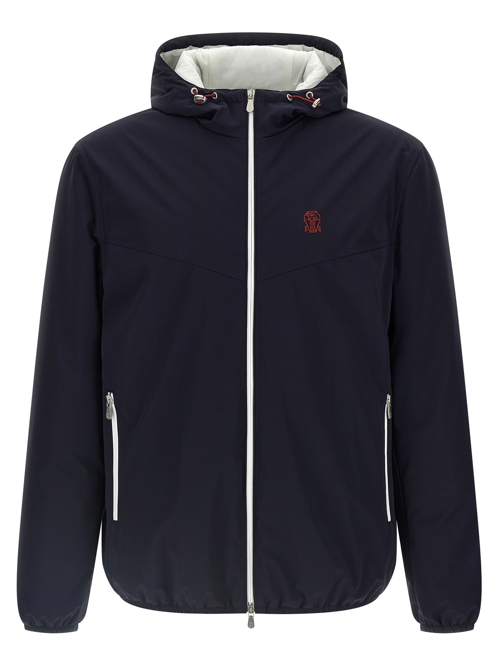 Brunello Cucinelli Blue Polyamide Shell Jacket Brunello Cucinelli