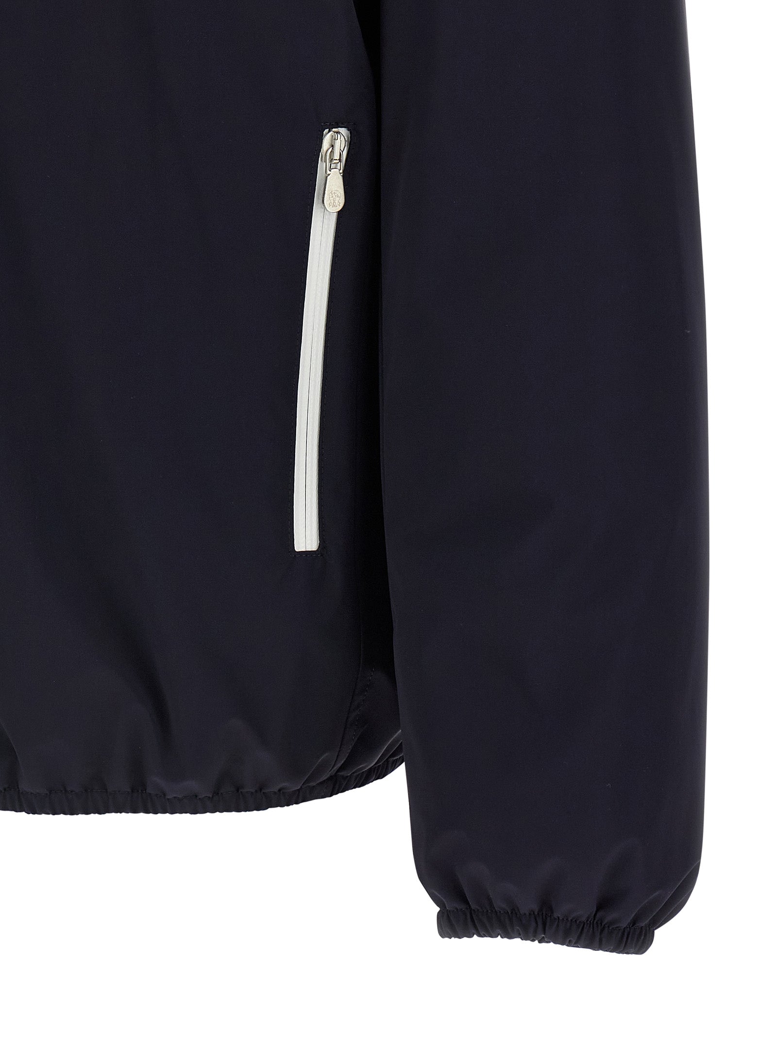 Brunello Cucinelli Blue Polyamide Shell Jacket Brunello Cucinelli