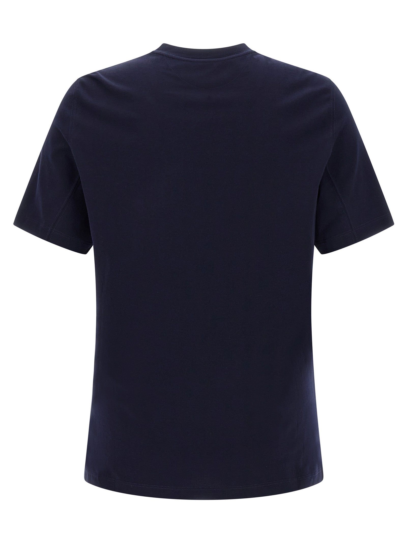 Brunello Cucinelli Blue Cotton T-Shirt Brunello Cucinelli
