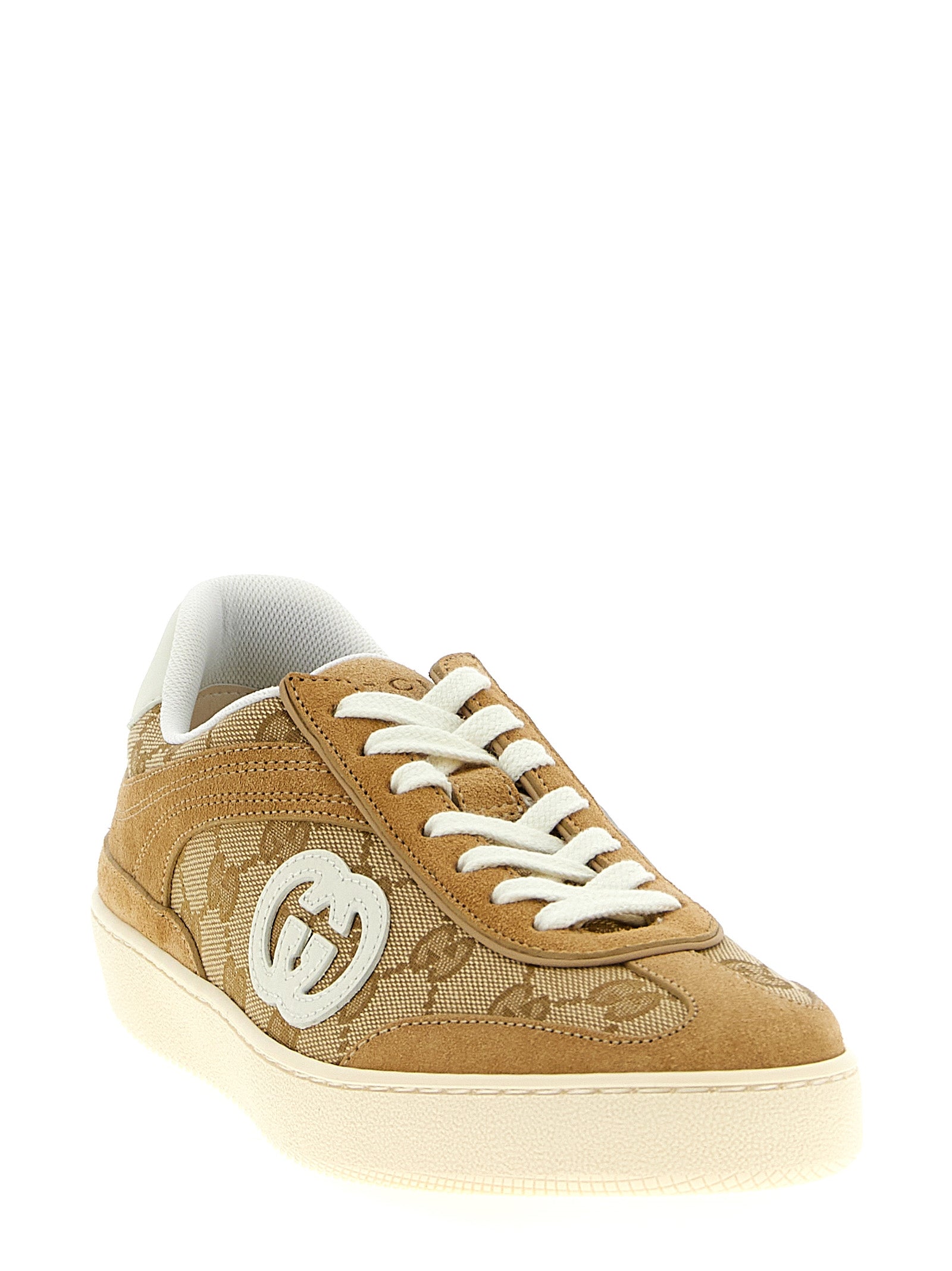 Gucci Beige Calfskin Low Top Sneakers Gucci
