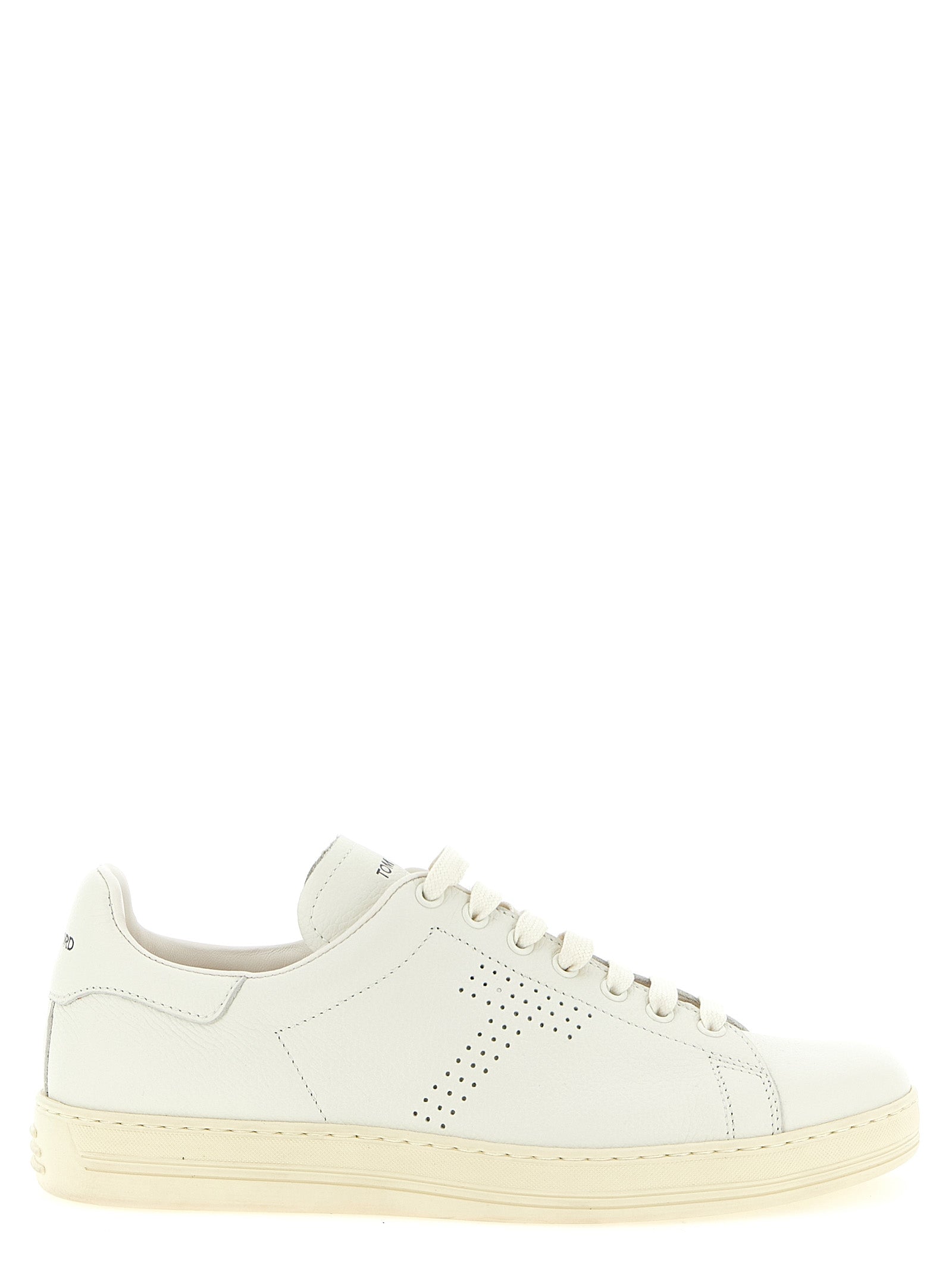 Tom Ford White Leather Low Top Sneakers Tom Ford