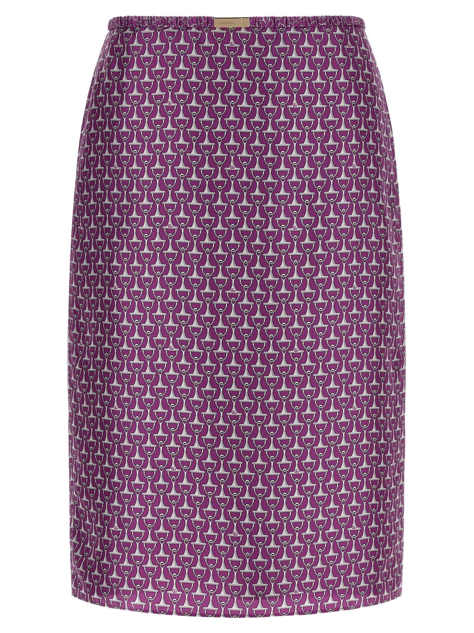 Gucci Purple Silk Midi Skirt Gucci