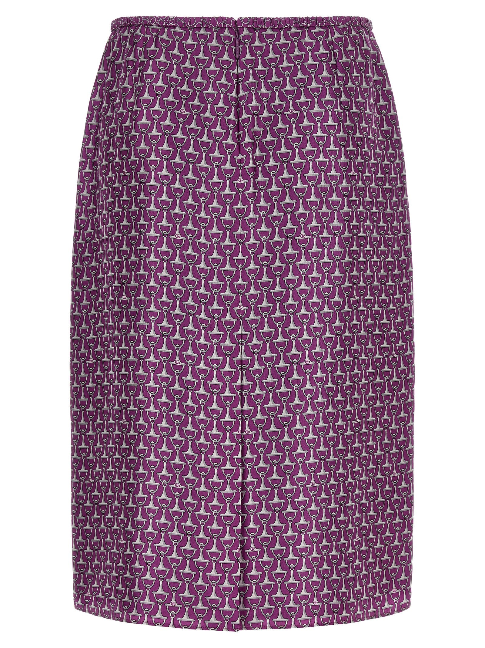 Gucci Purple Silk Midi Skirt Gucci